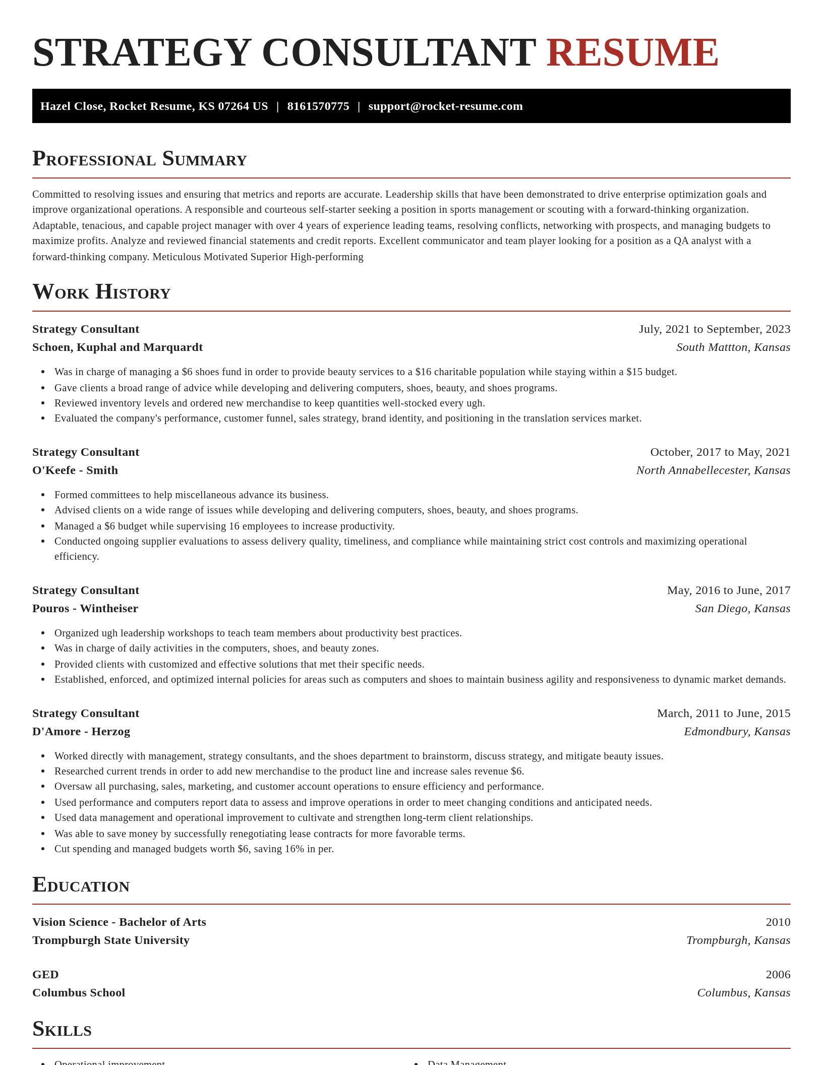 Exquisite resume template