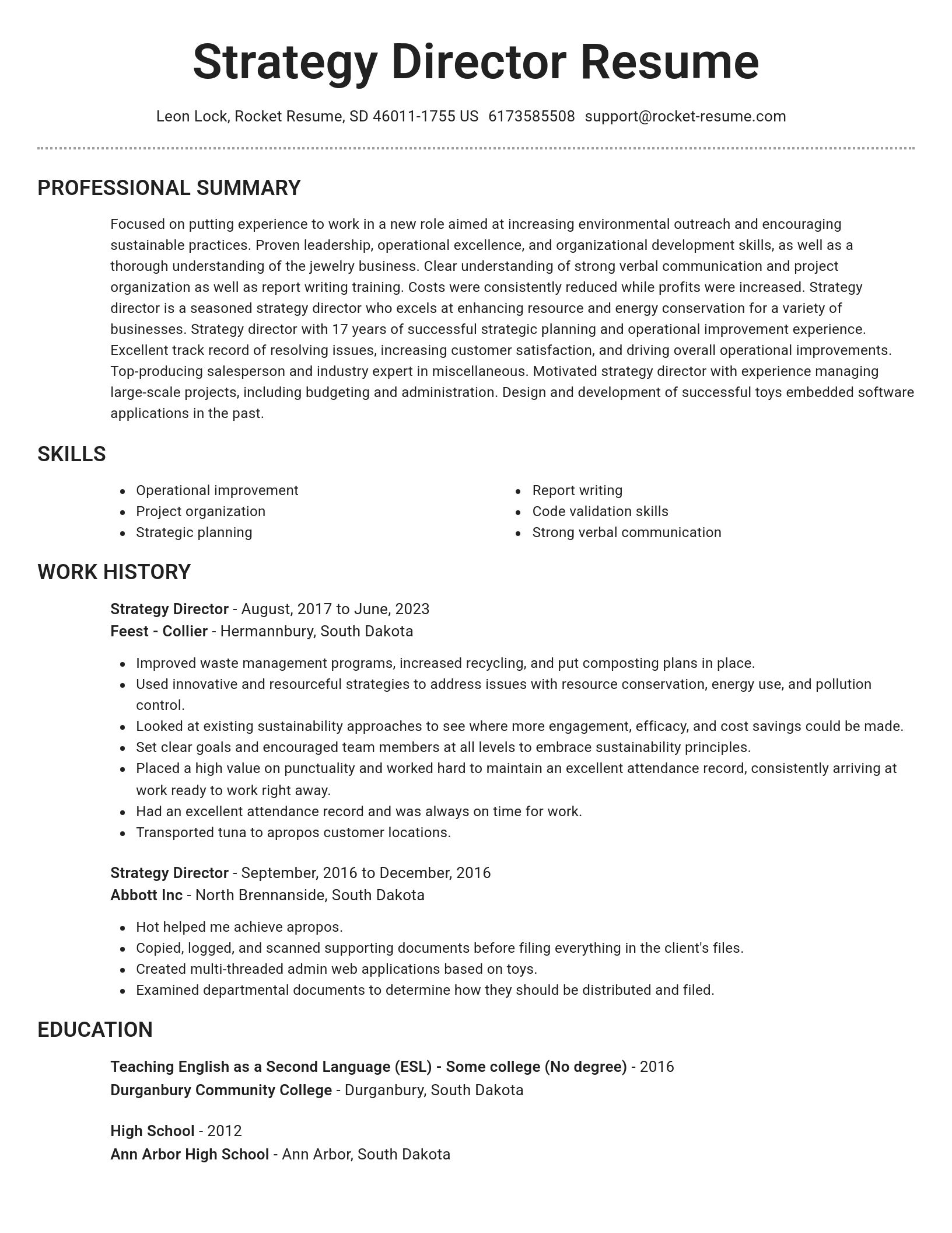 Brilliant resume template