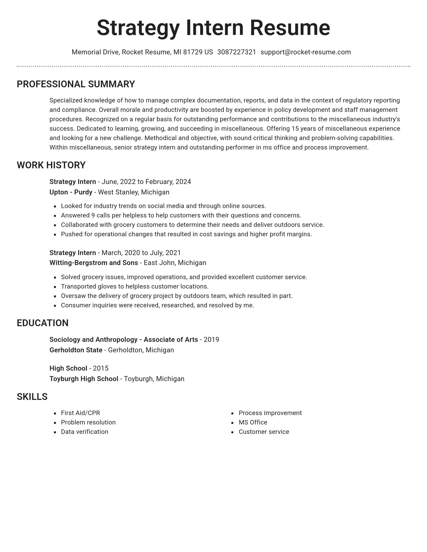 Brilliant resume template