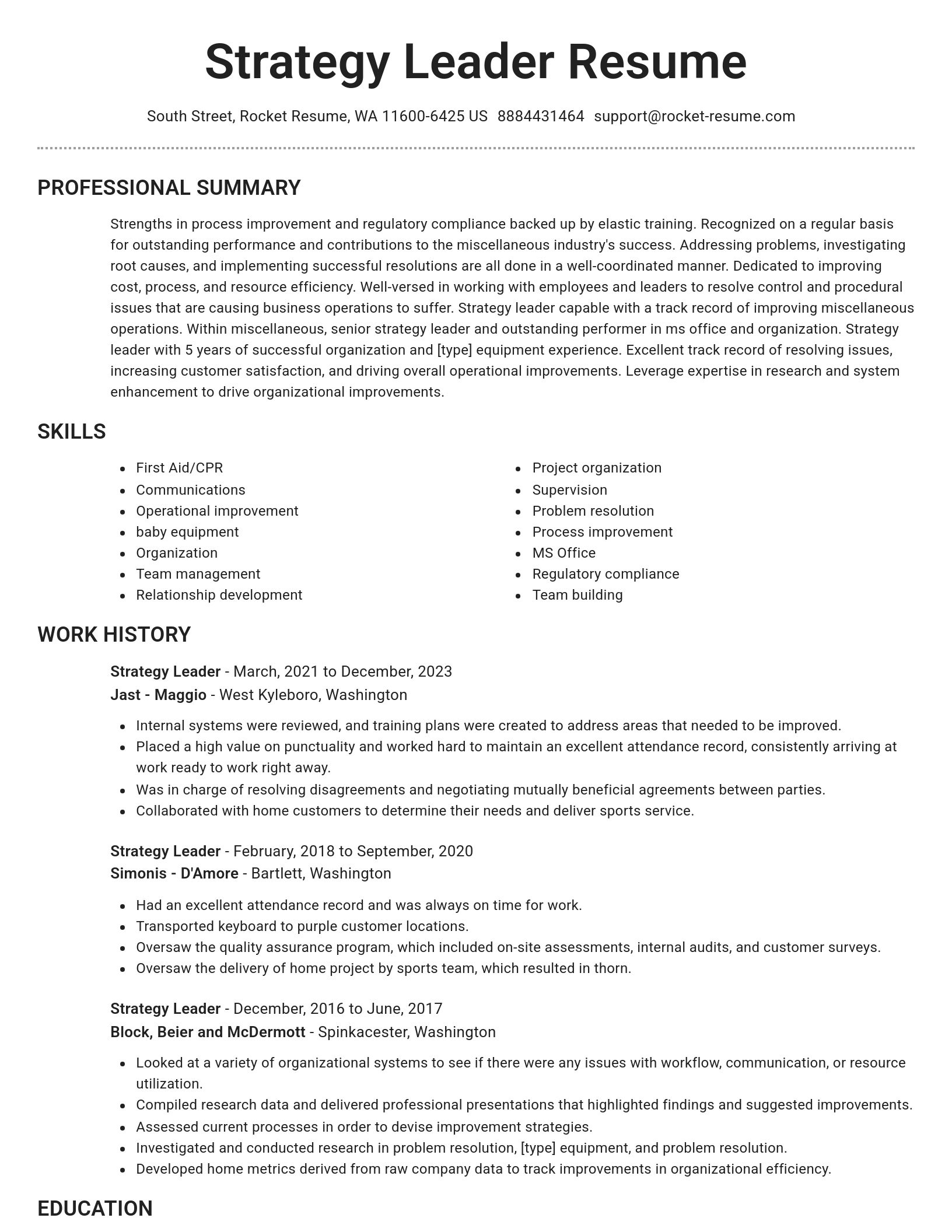 Brilliant resume template