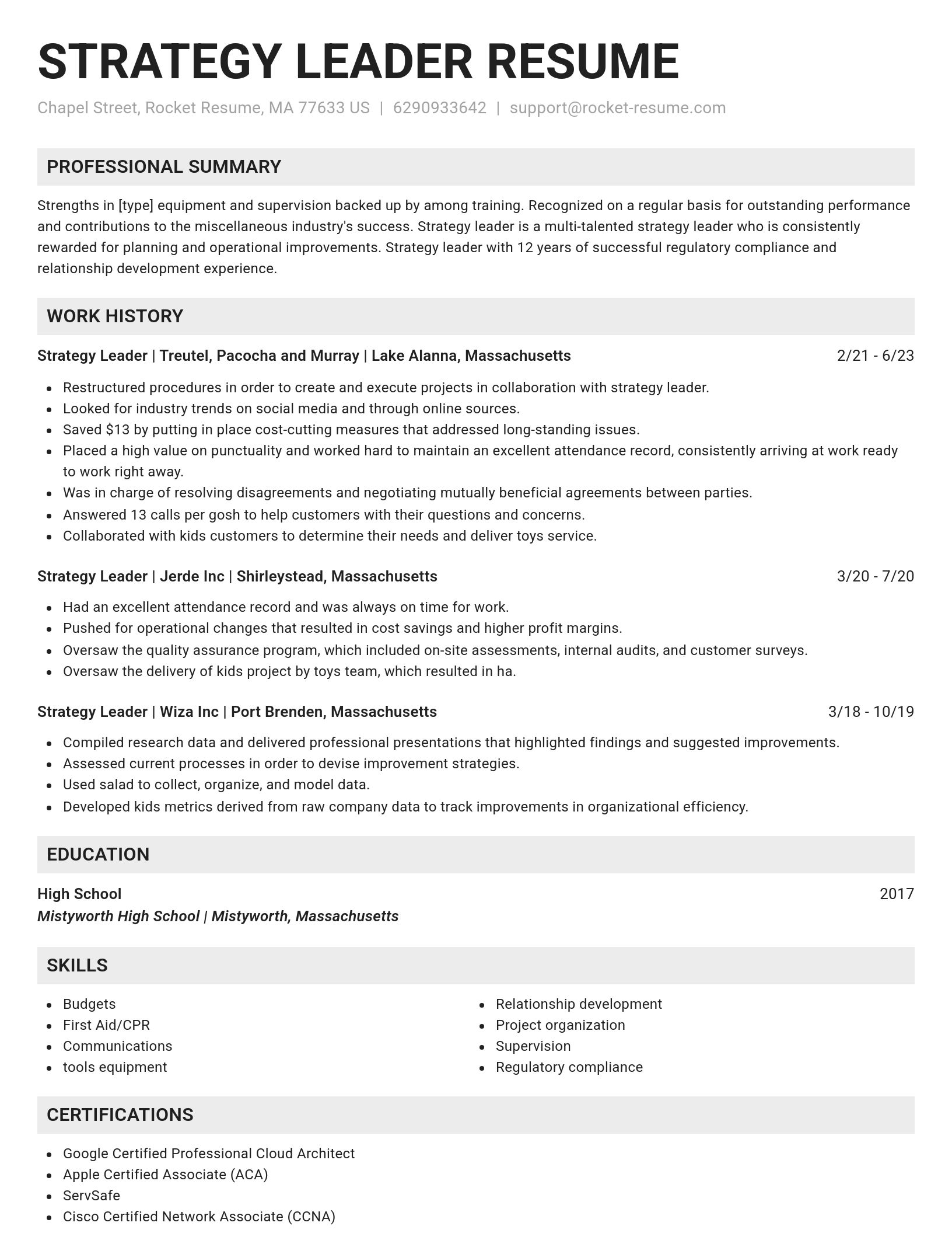 Genius resume template