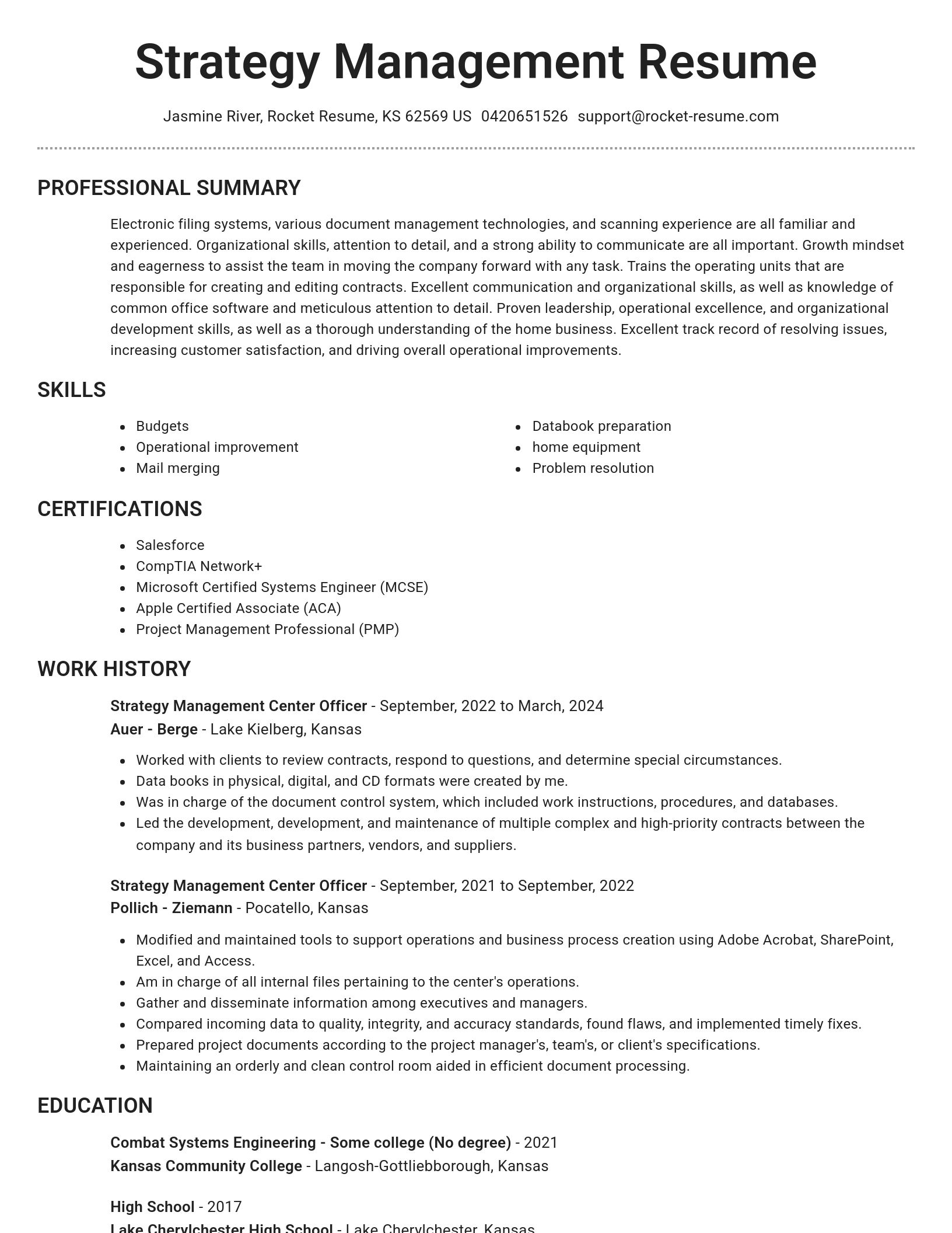 Brilliant resume template