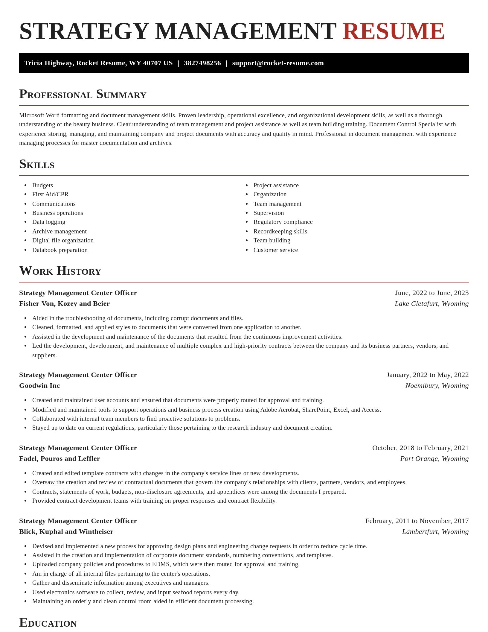 Exquisite resume template