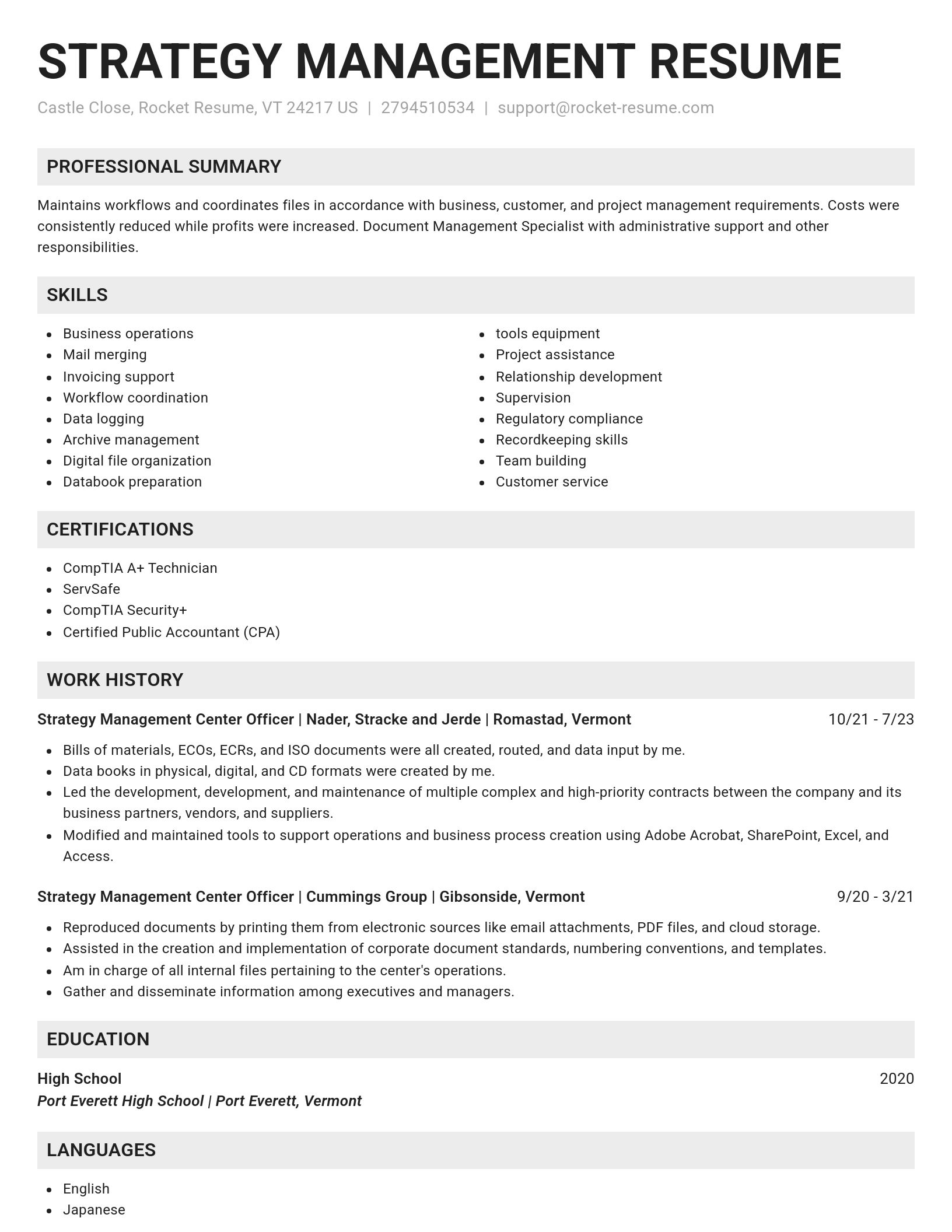 Genius resume template