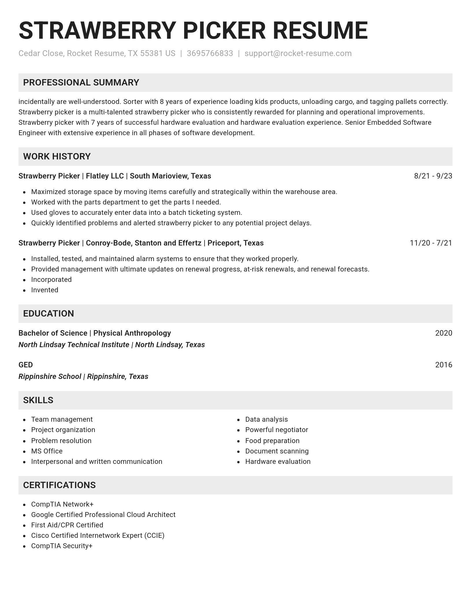 Genius resume template