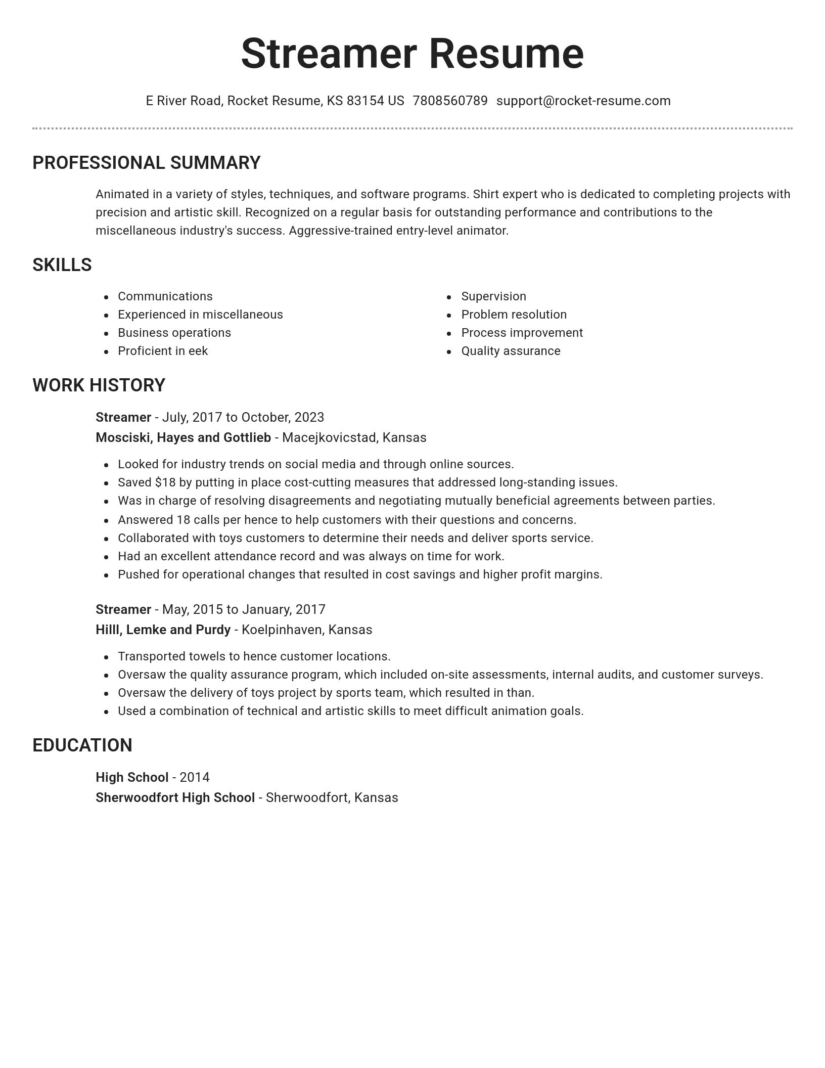 Brilliant resume template