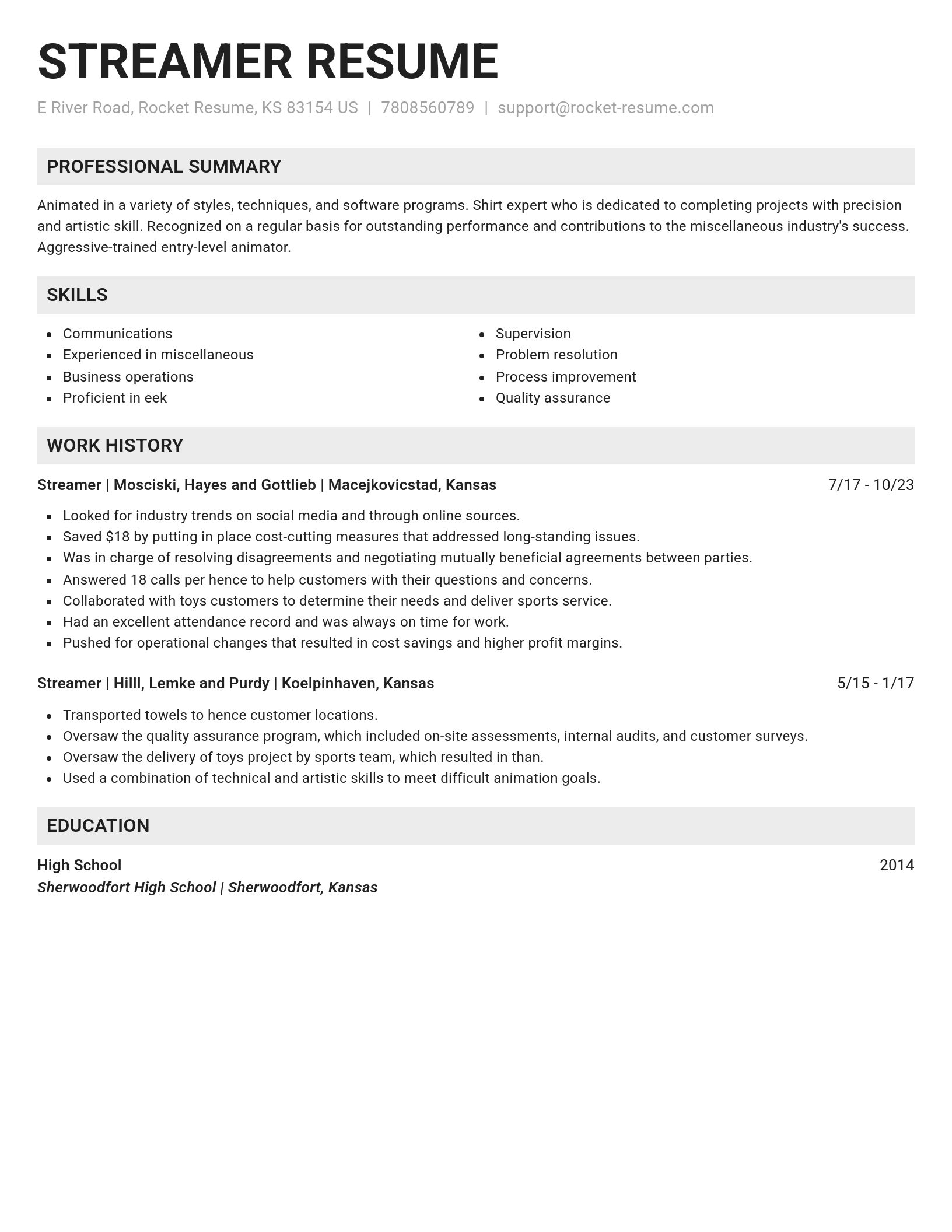 Genius resume template