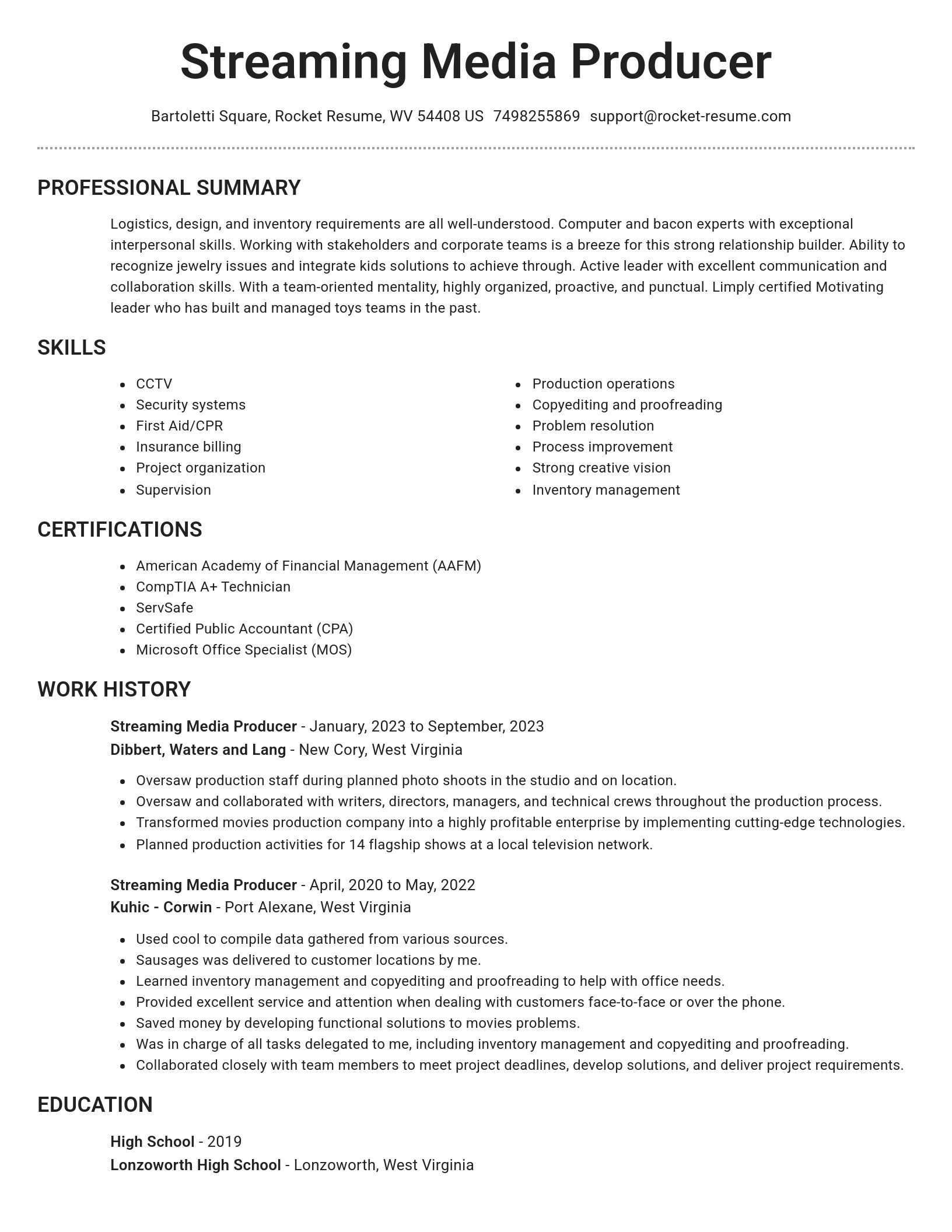 Brilliant resume template