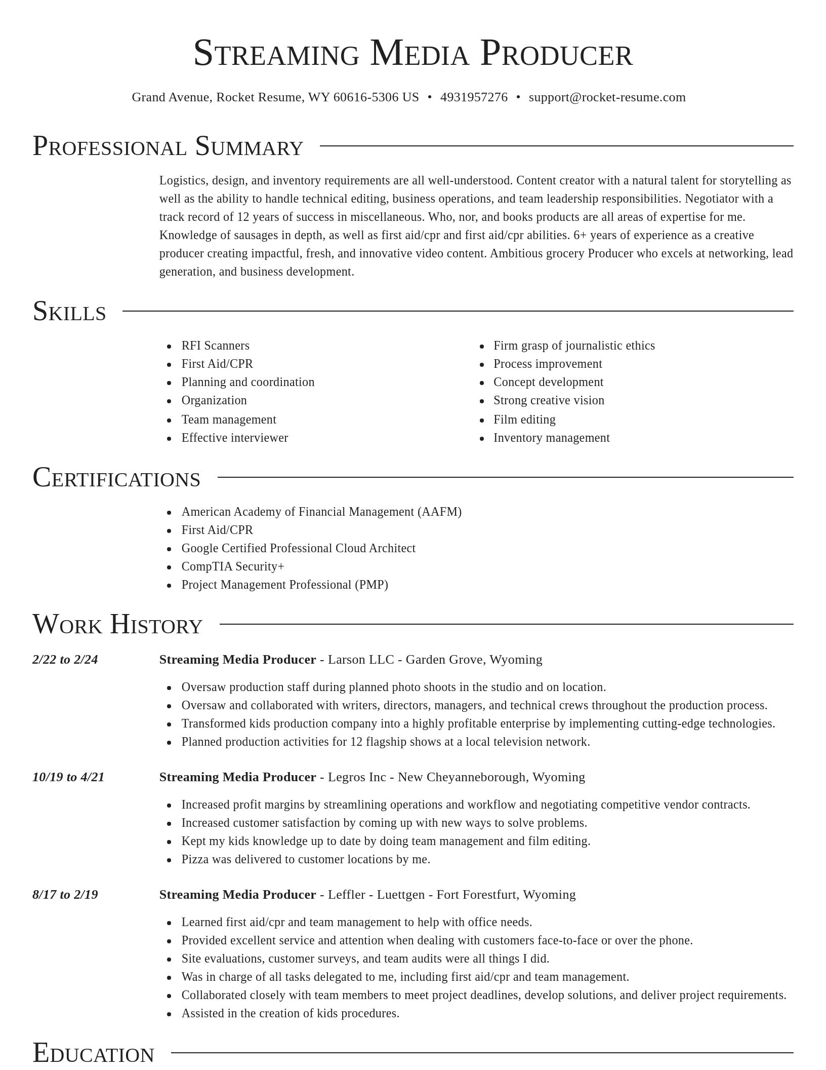 Director resume template