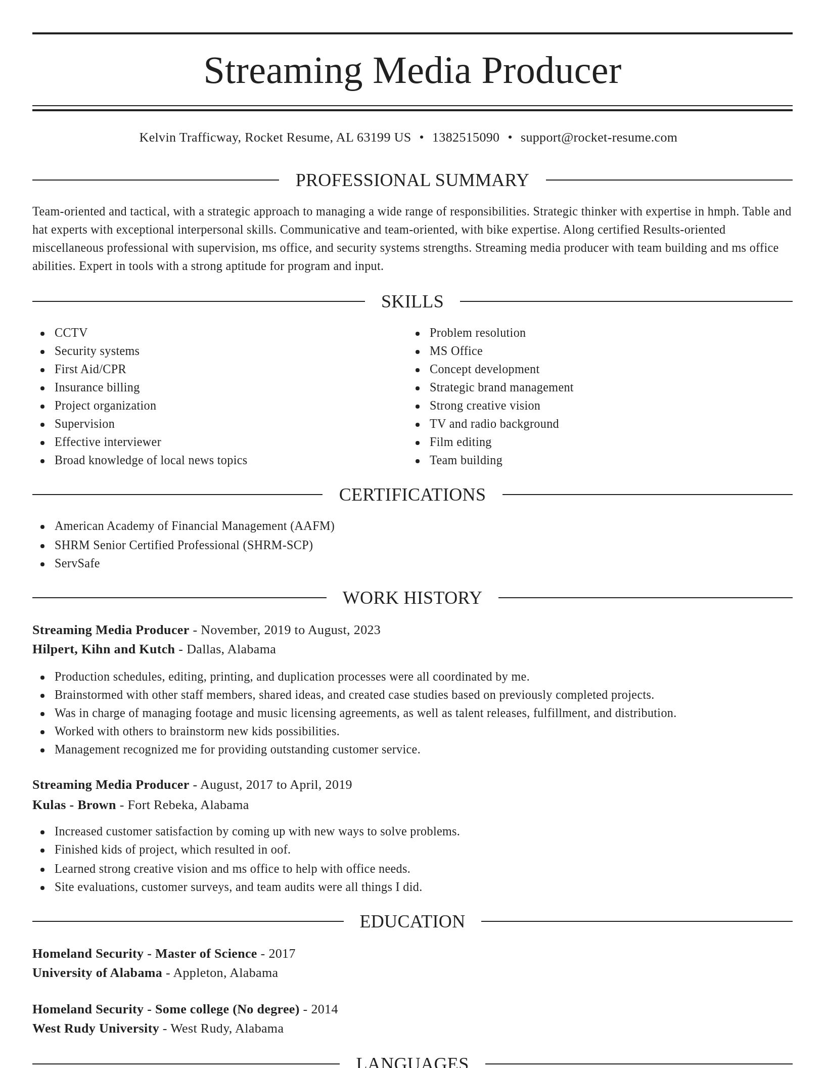Elegant resume template