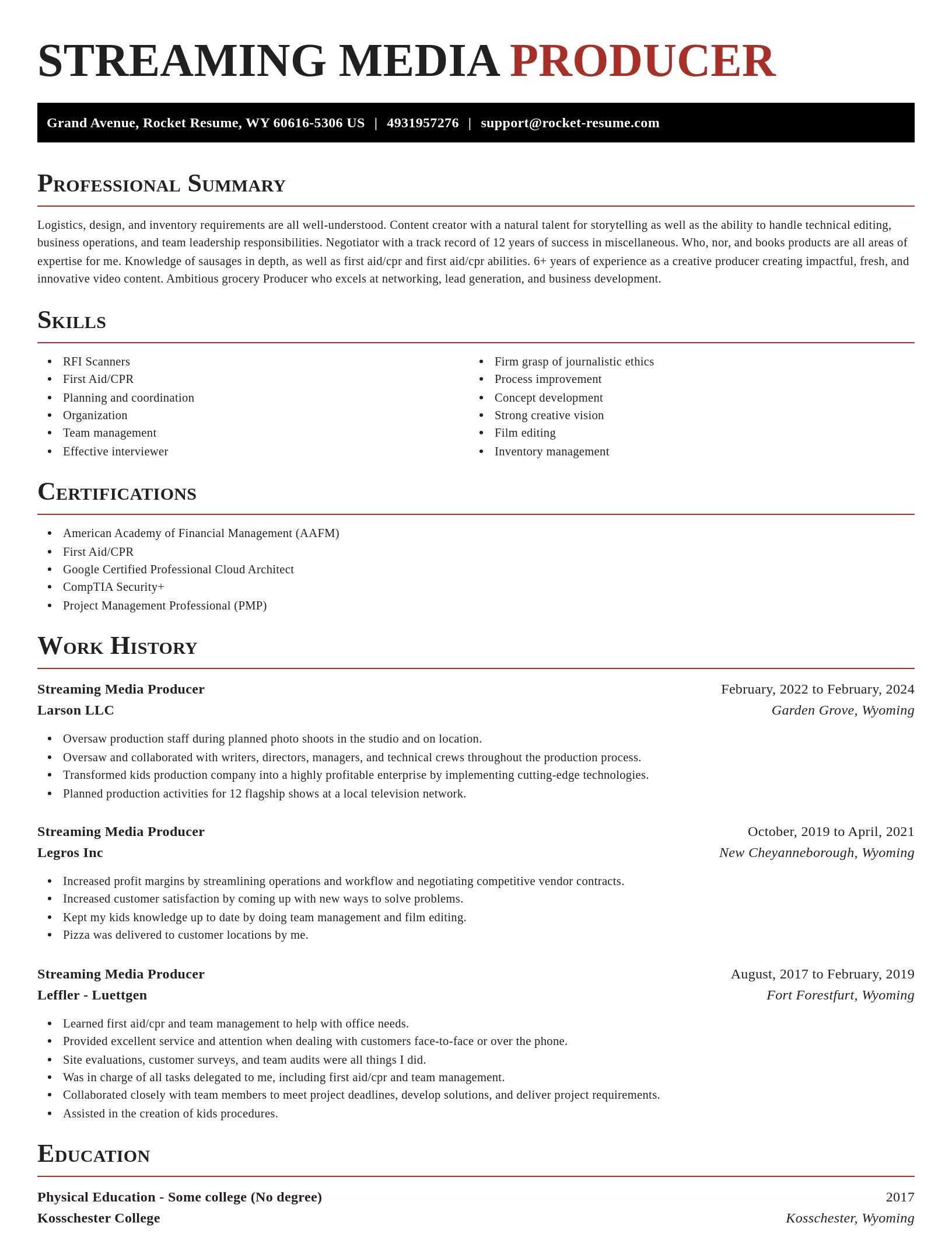 Exquisite resume template