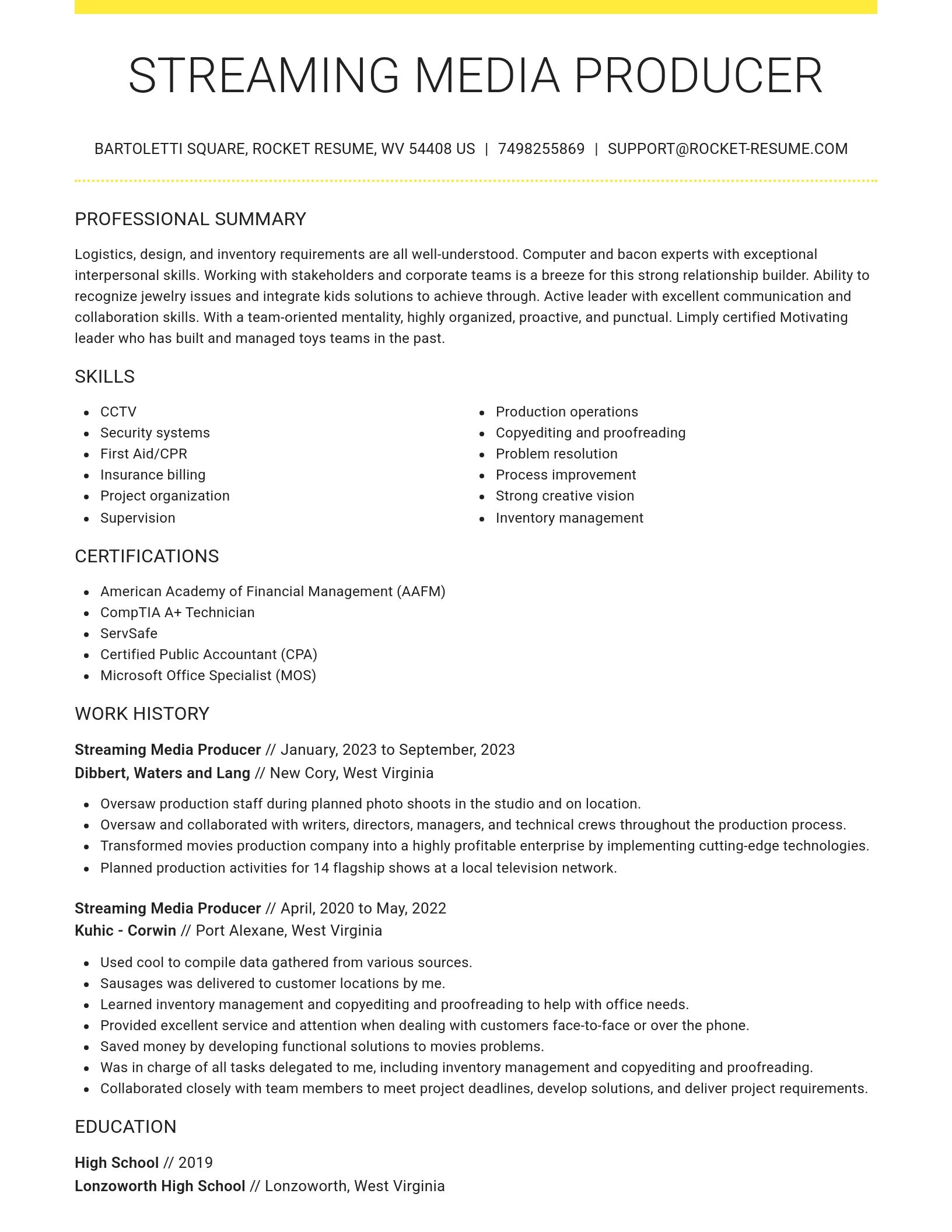 Grand resume template