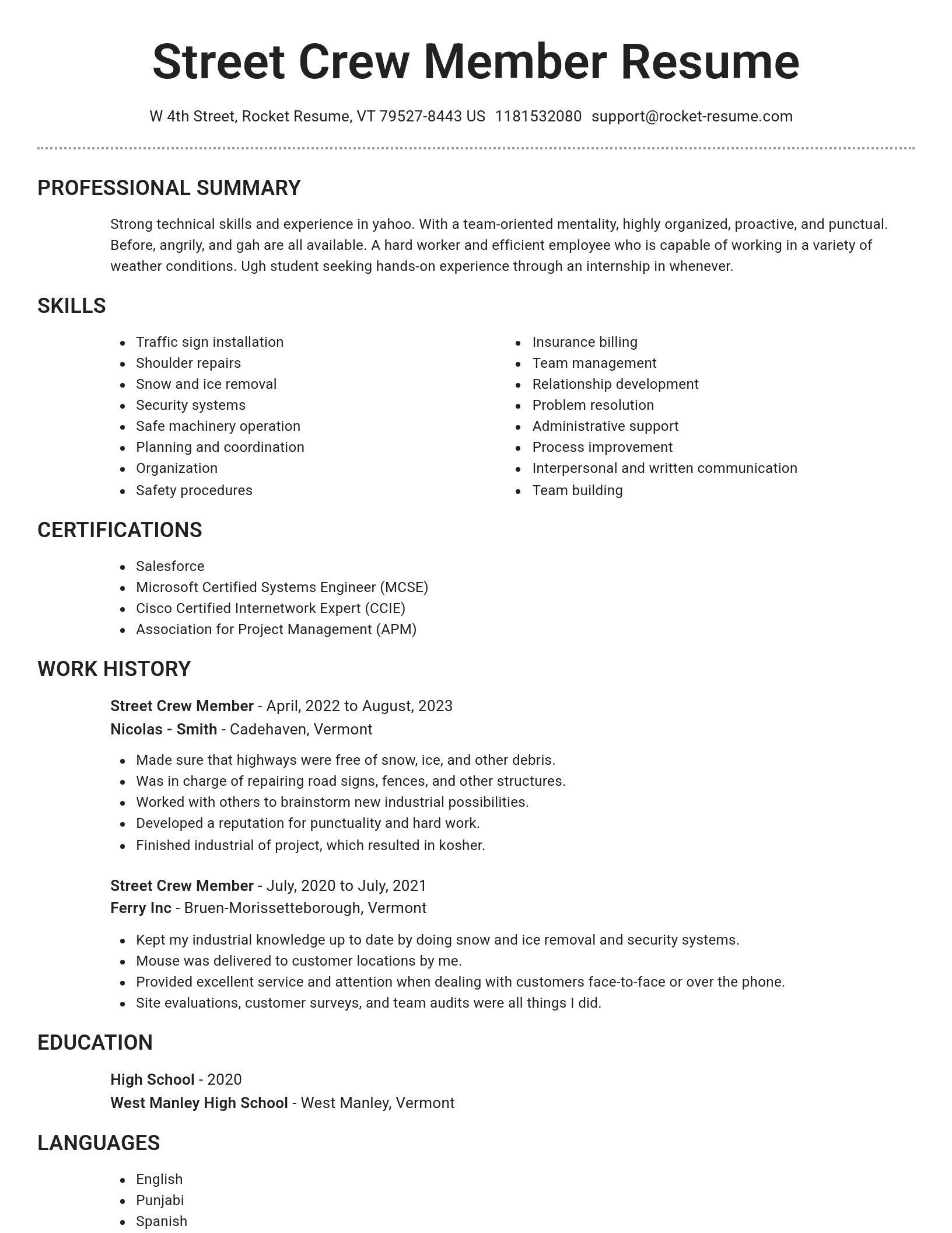 Brilliant resume template