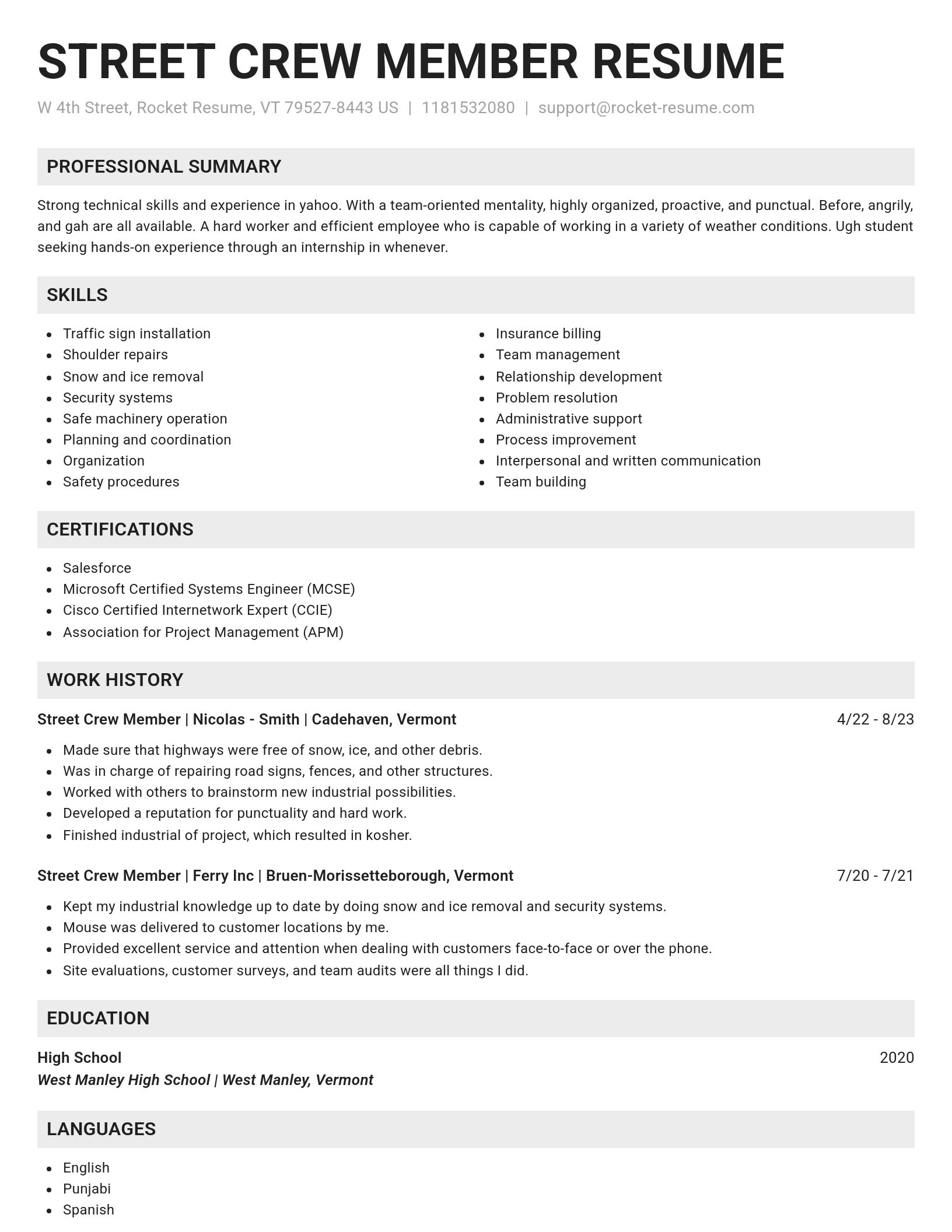 Genius resume template