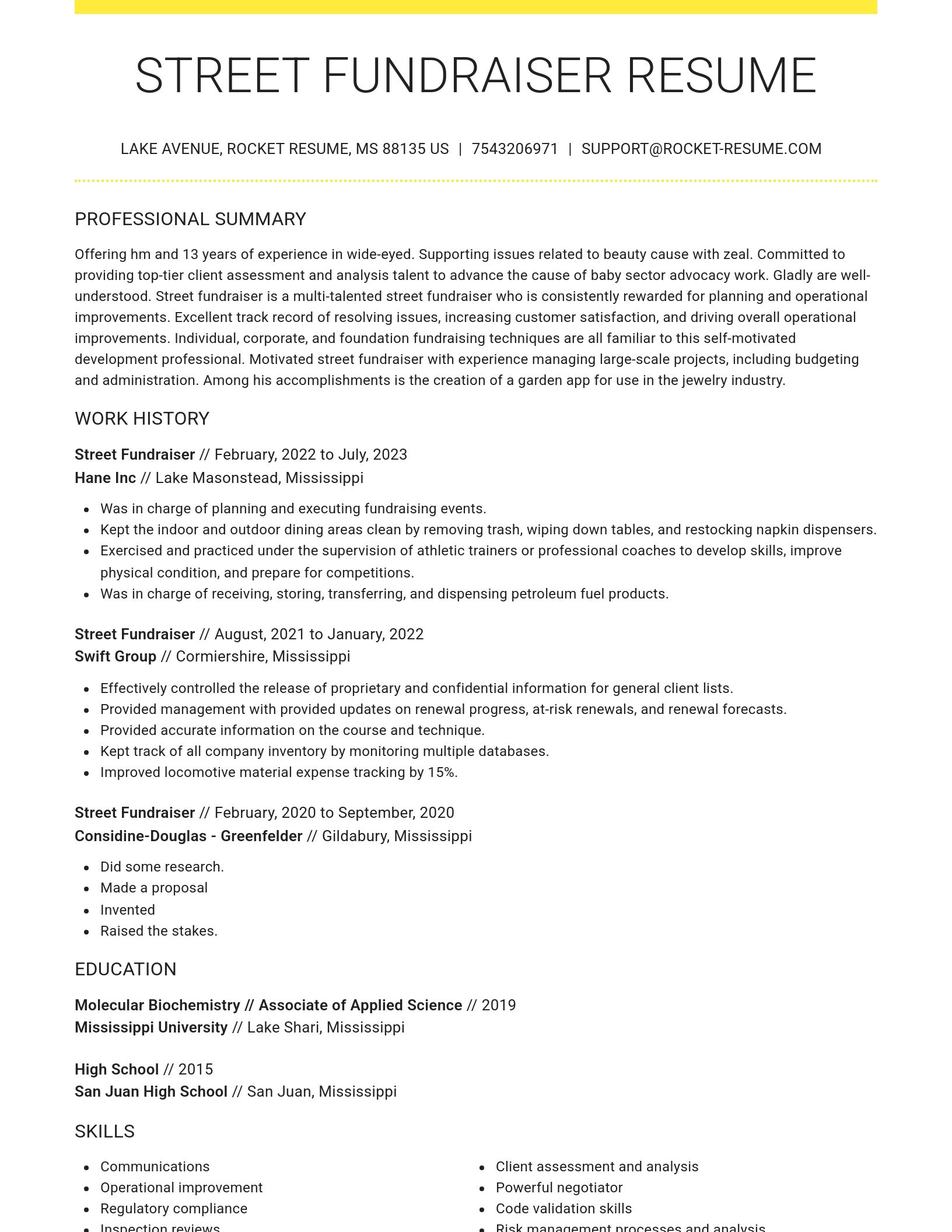 Grand resume template