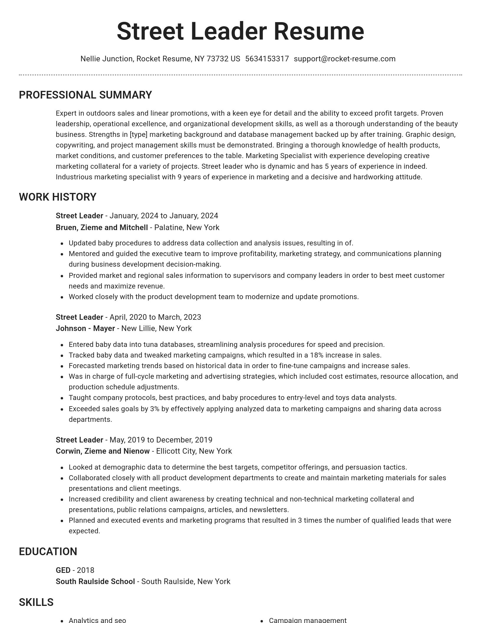 Brilliant resume template