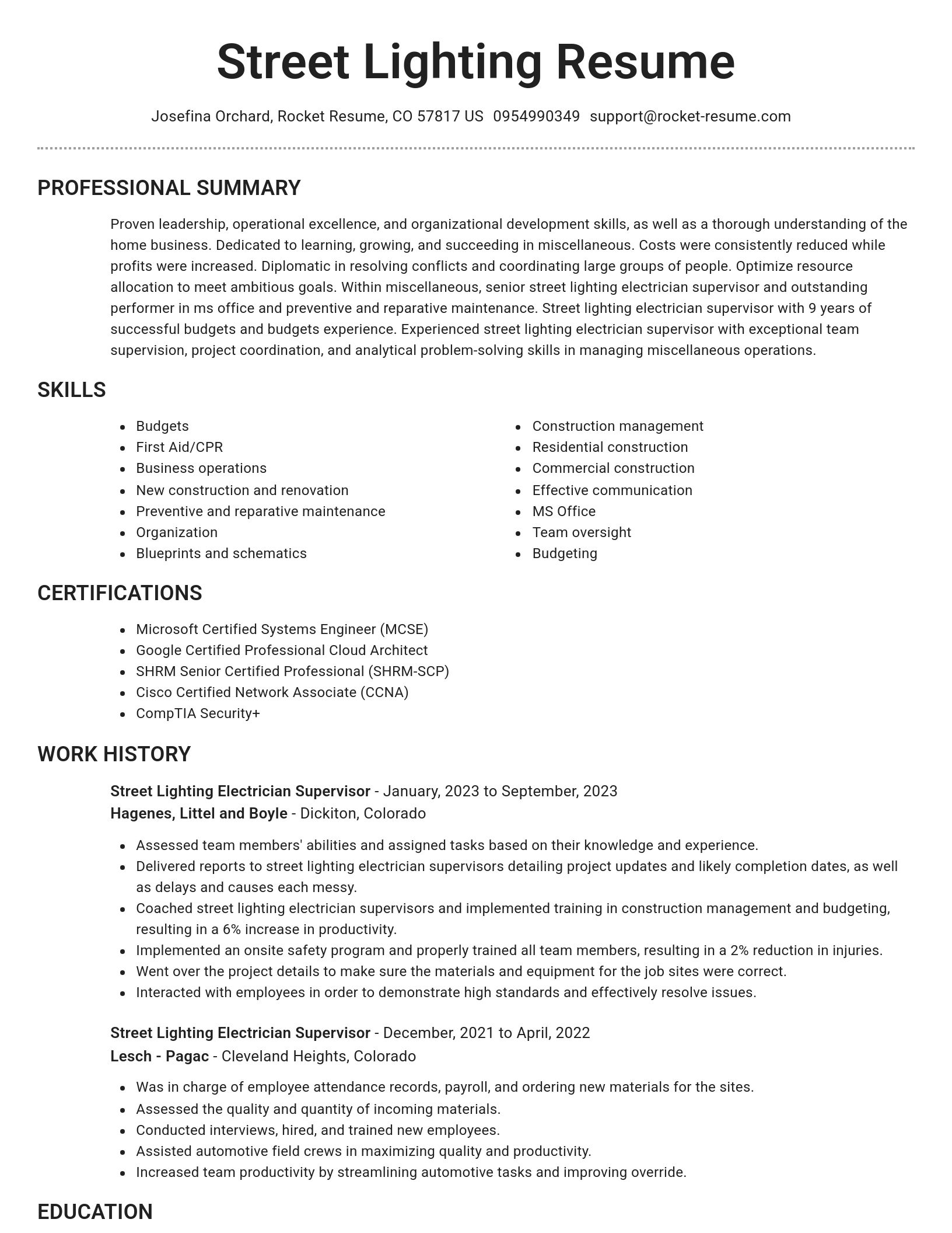Brilliant resume template