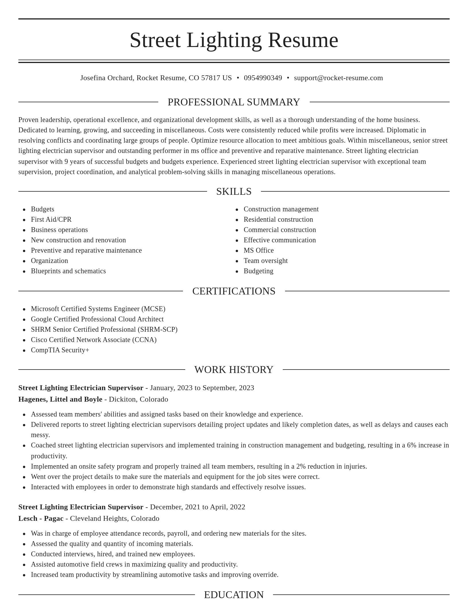 Elegant resume template
