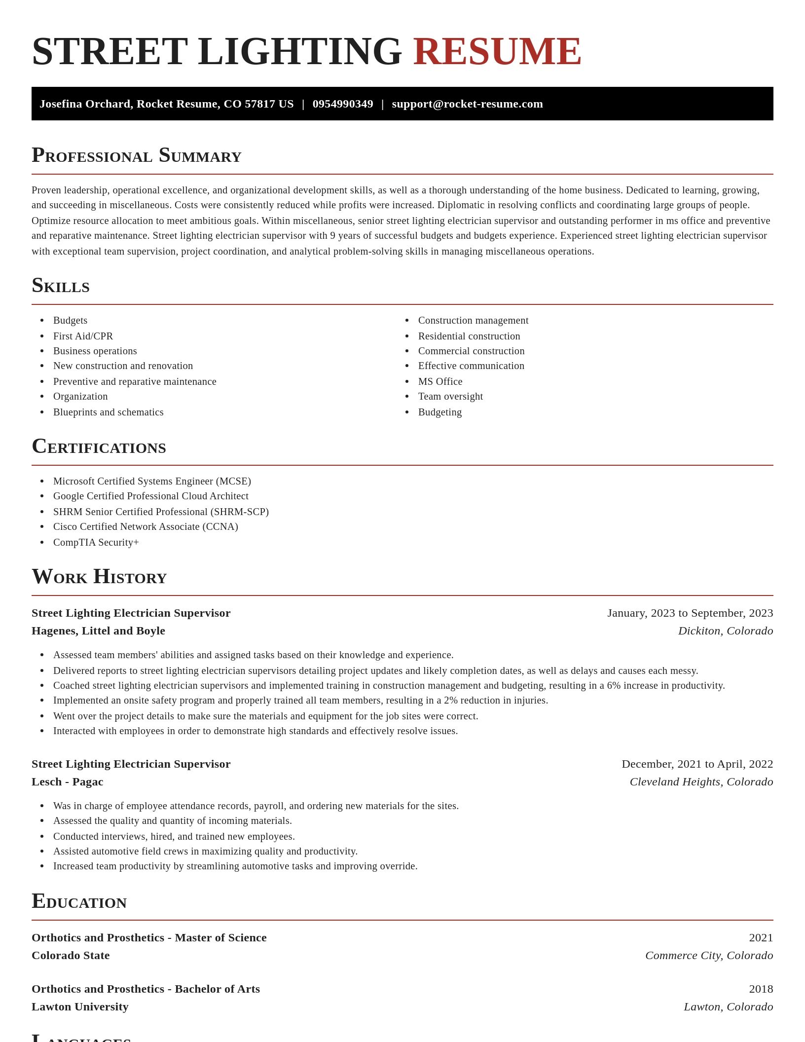 Exquisite resume template