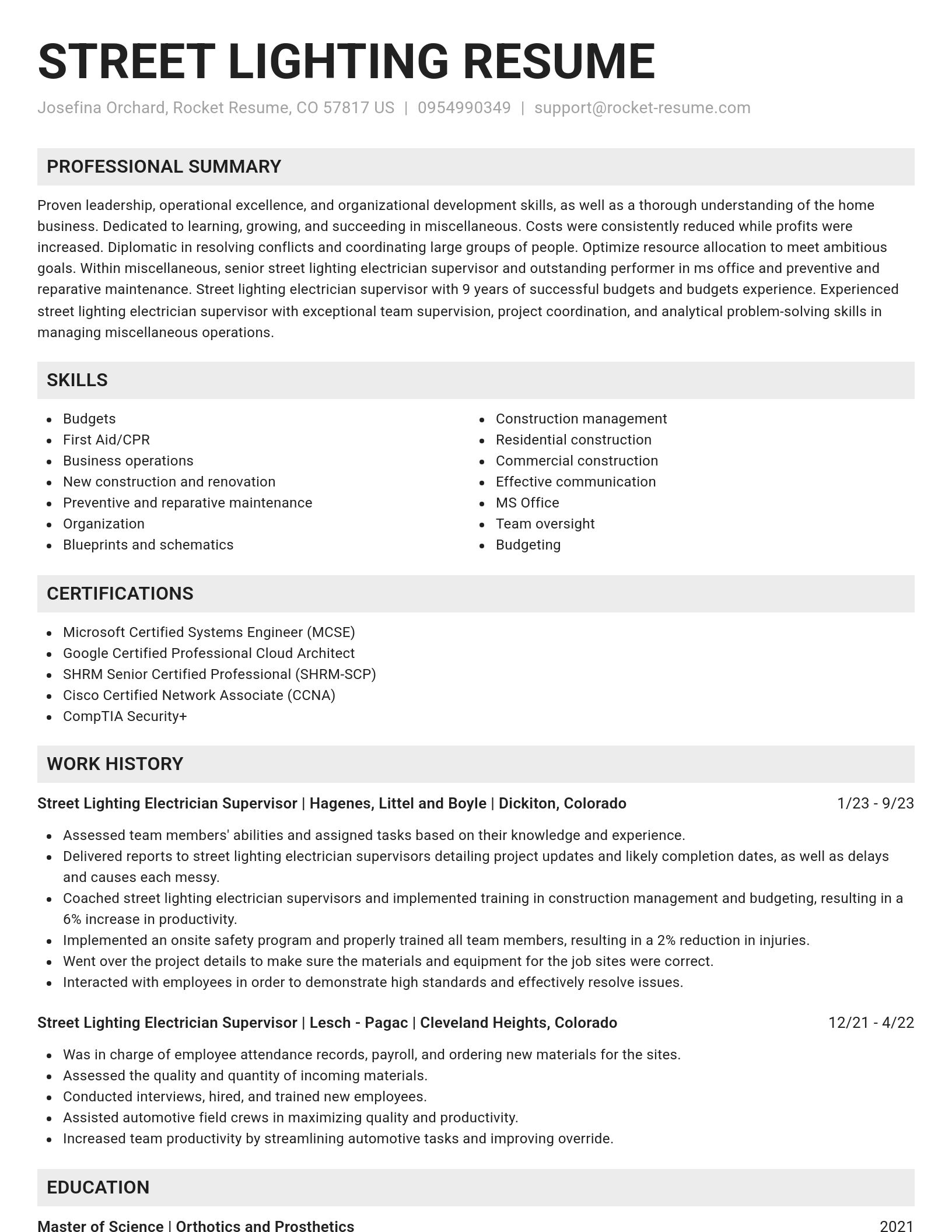 Genius resume template