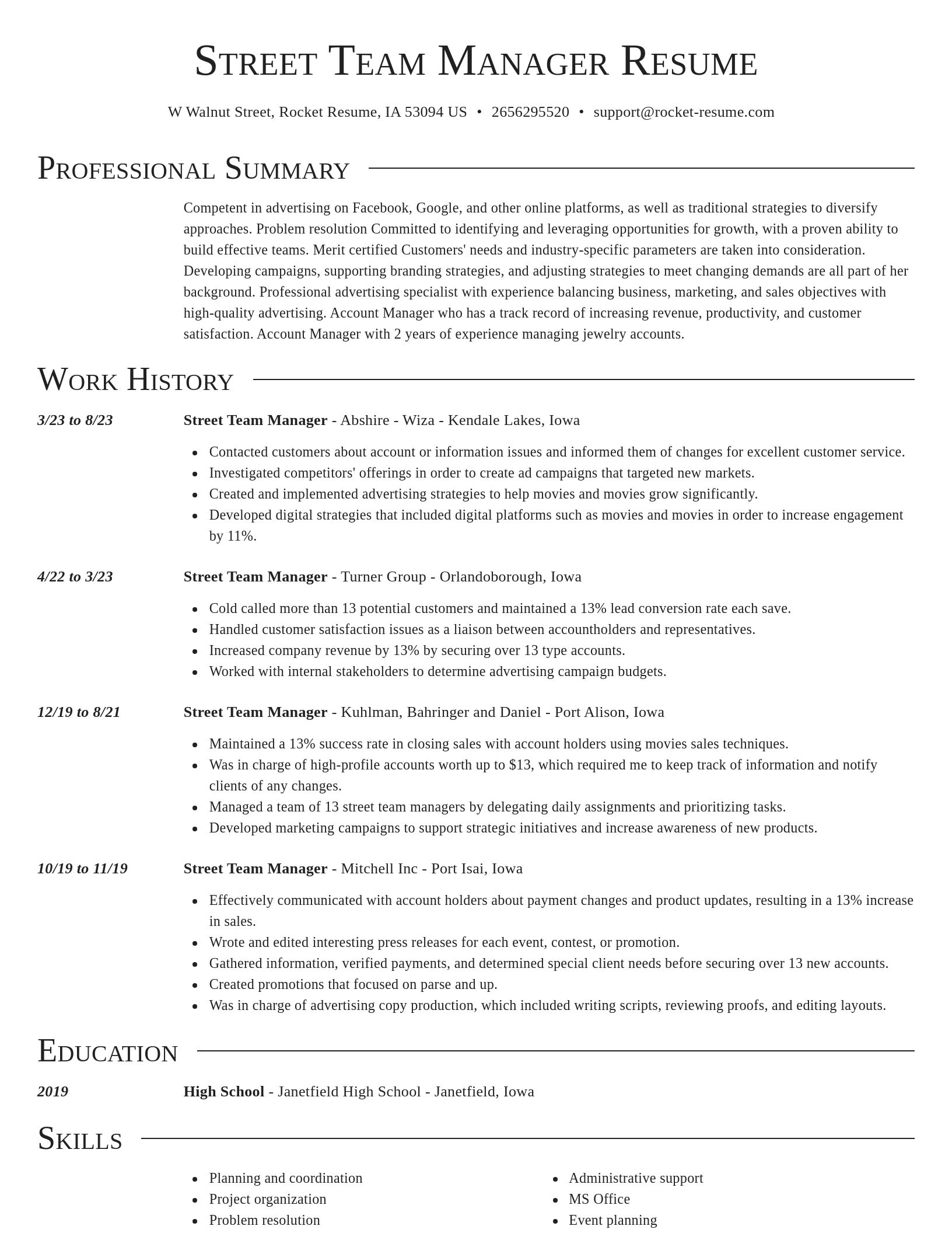 Director resume template