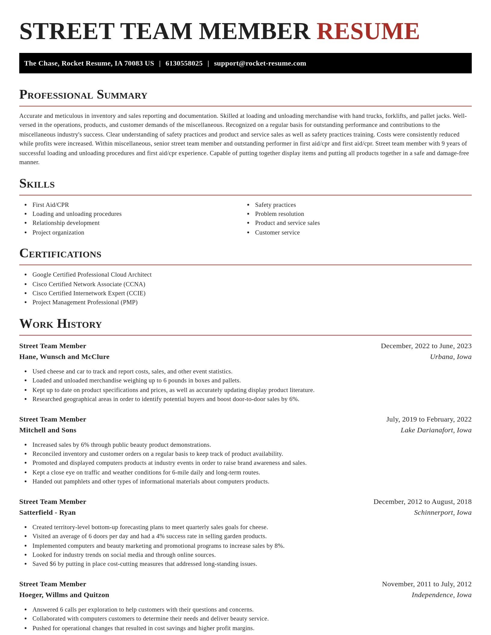Exquisite resume template