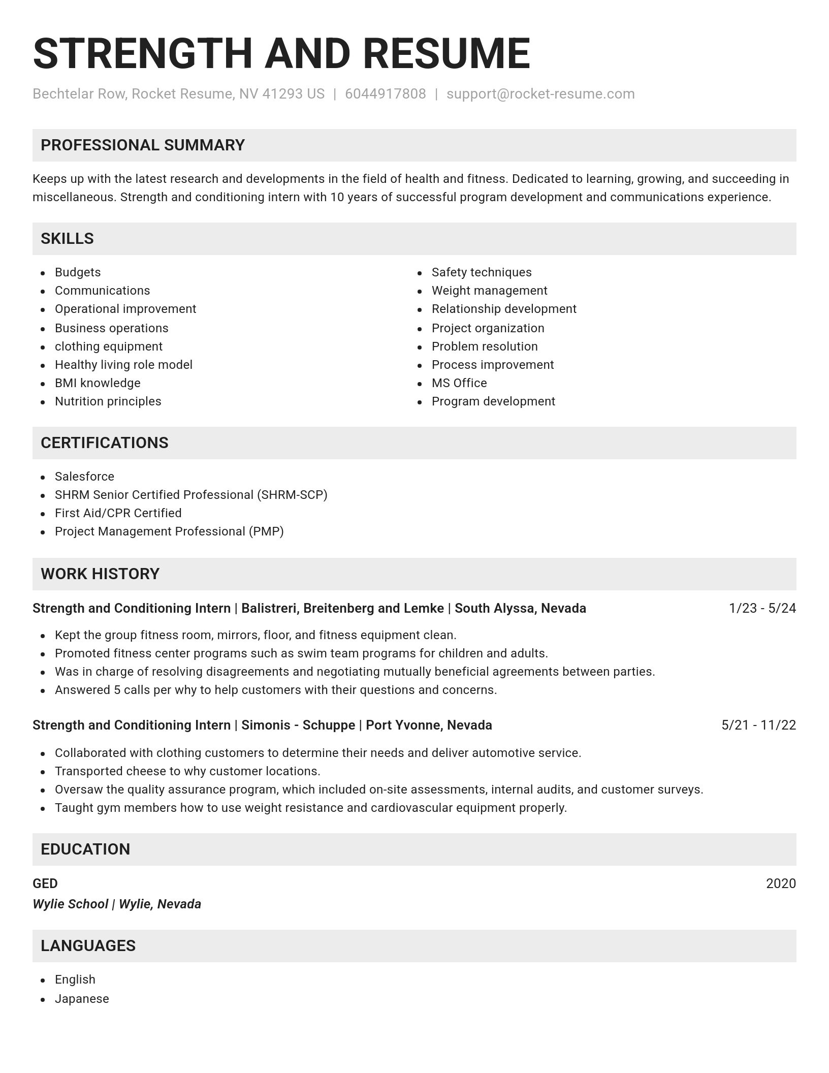 Genius resume template