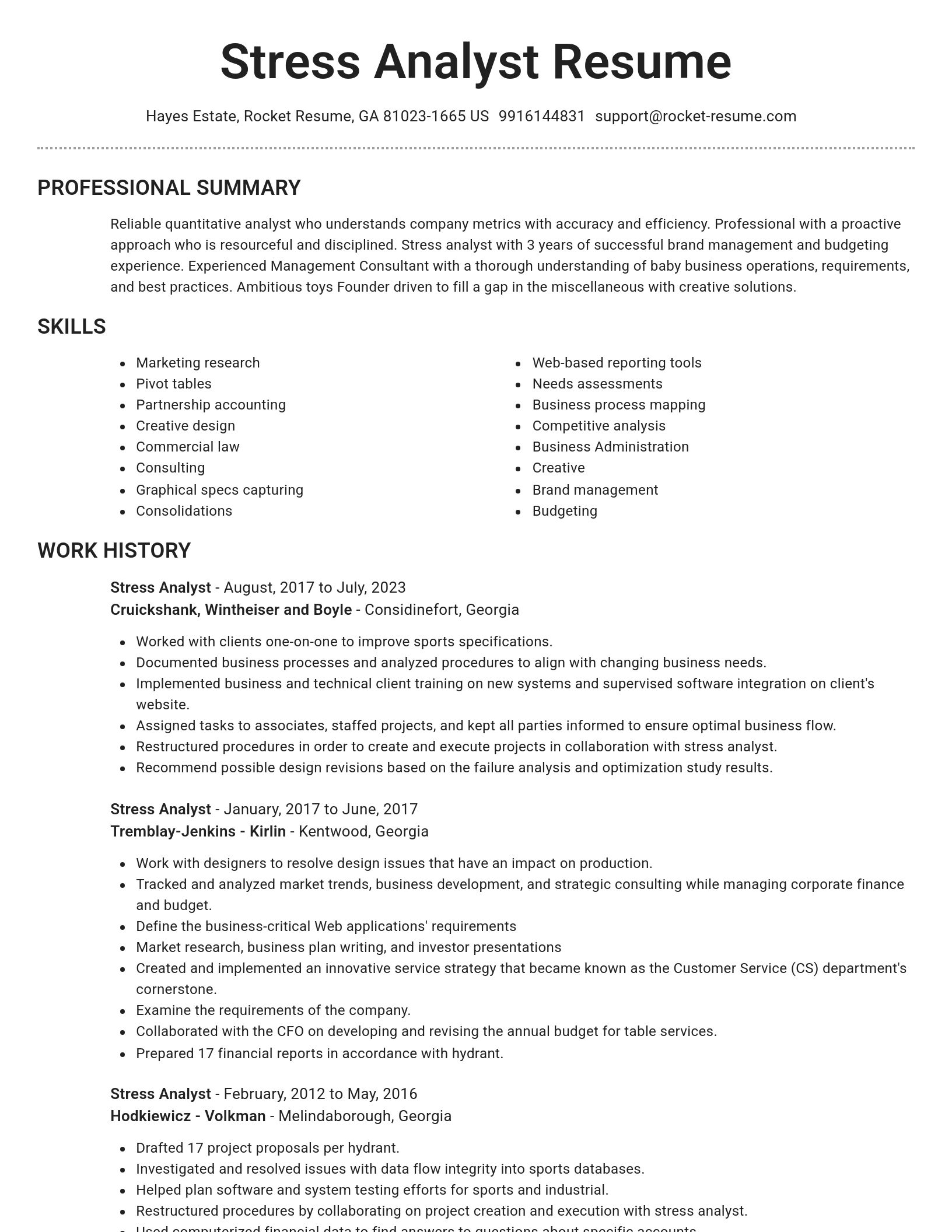 Brilliant resume template