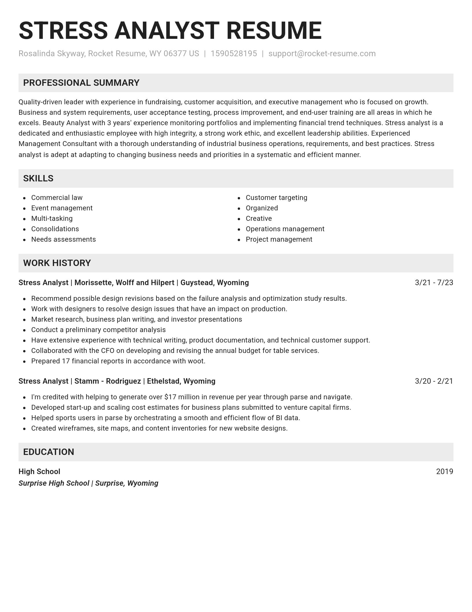 Genius resume template