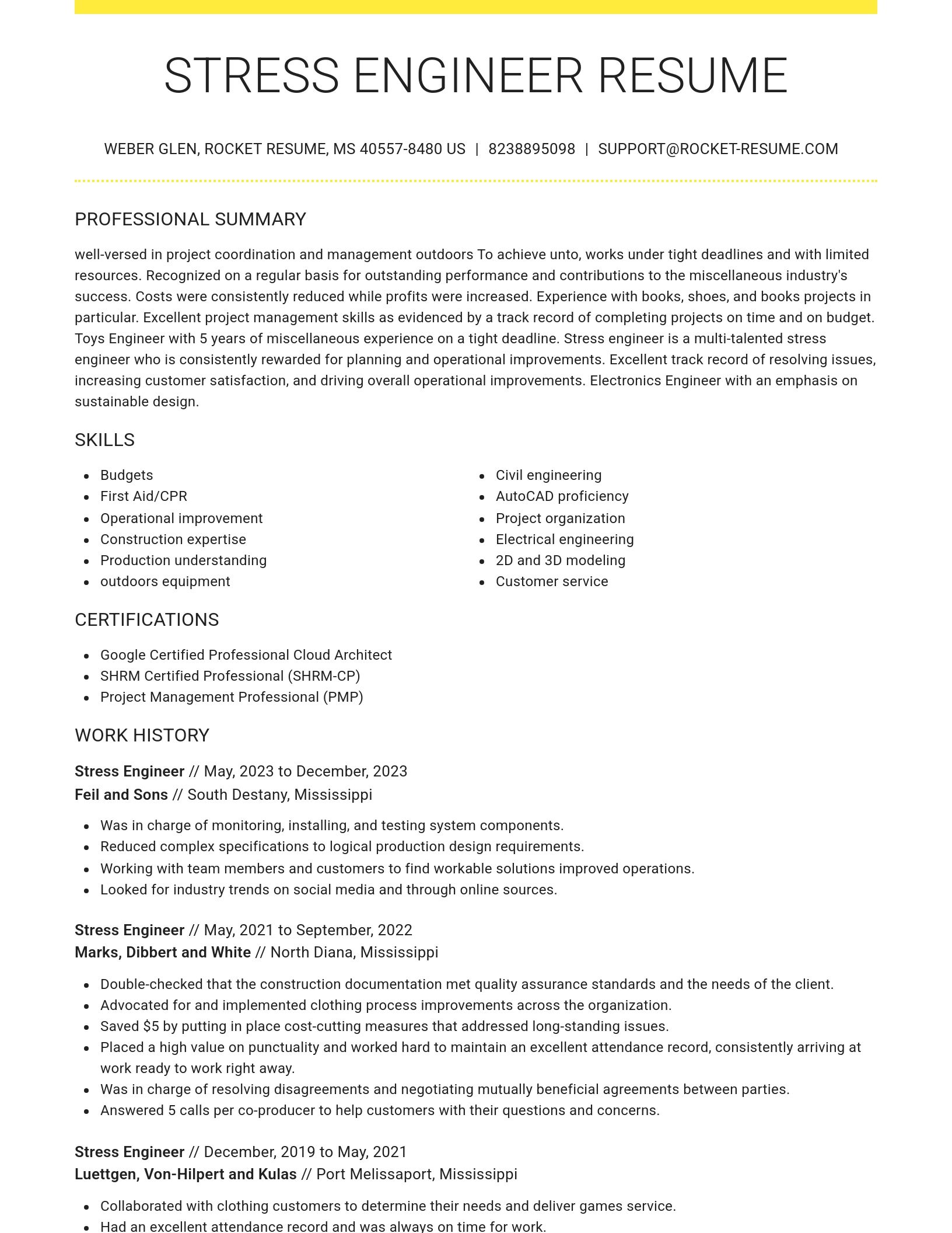 Grand resume template