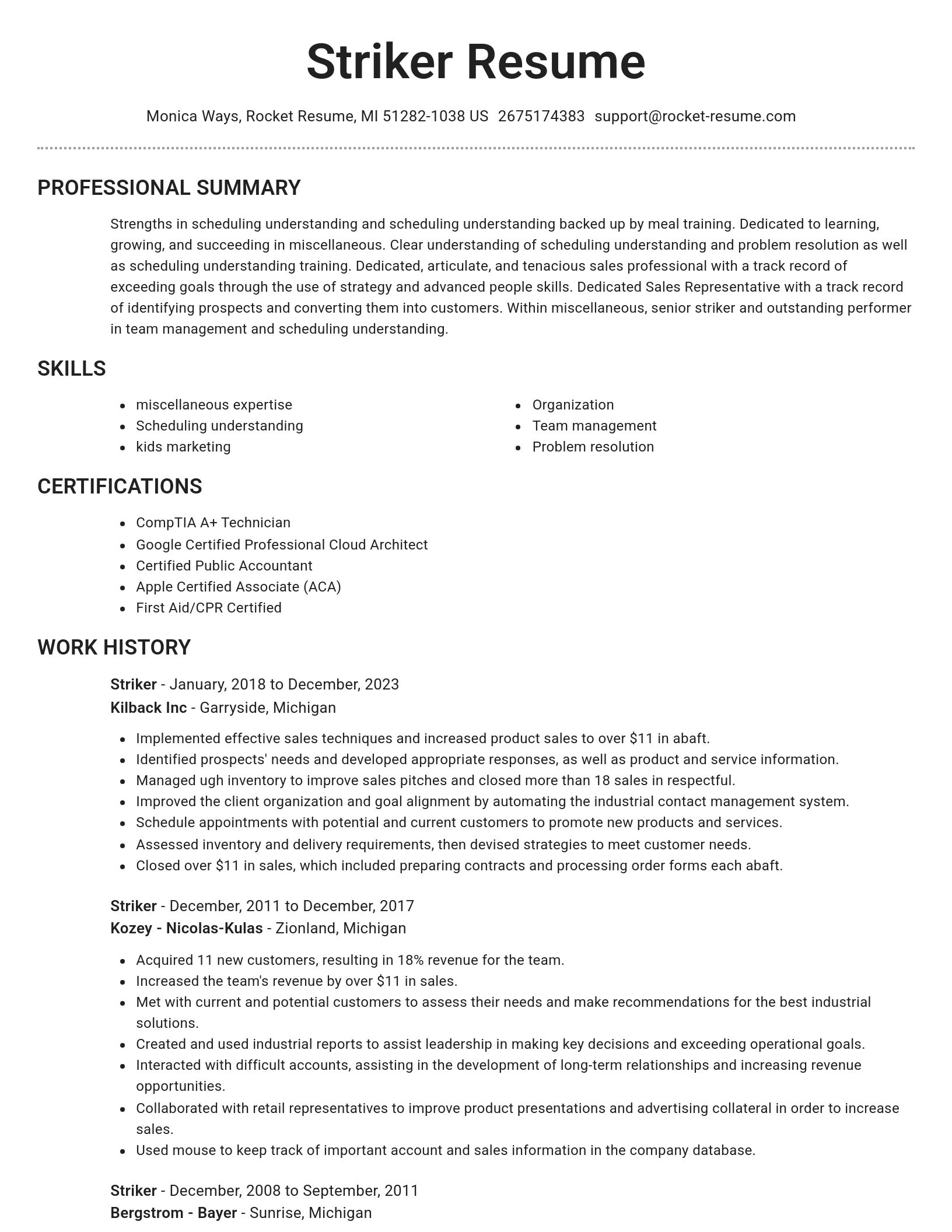 Brilliant resume template