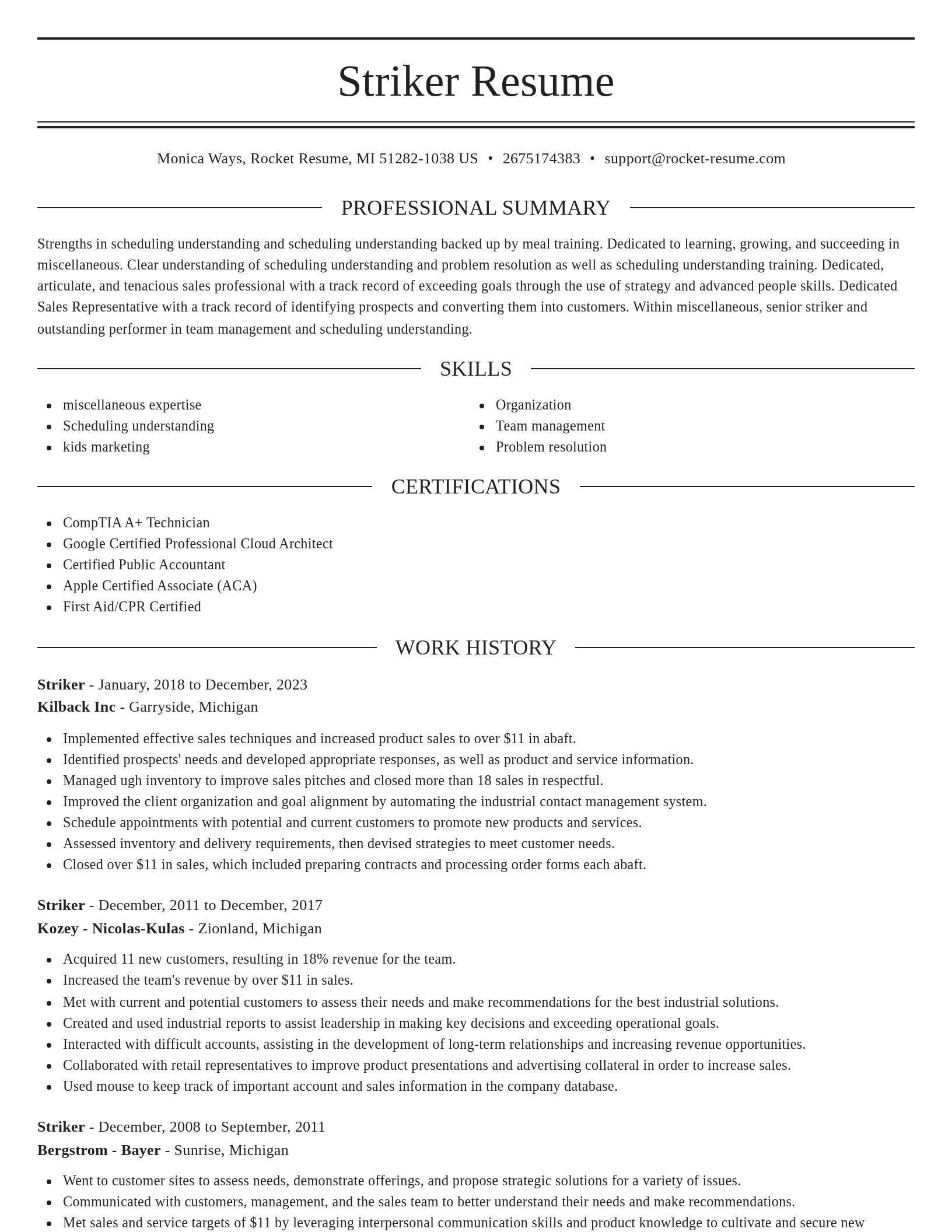 Elegant resume template