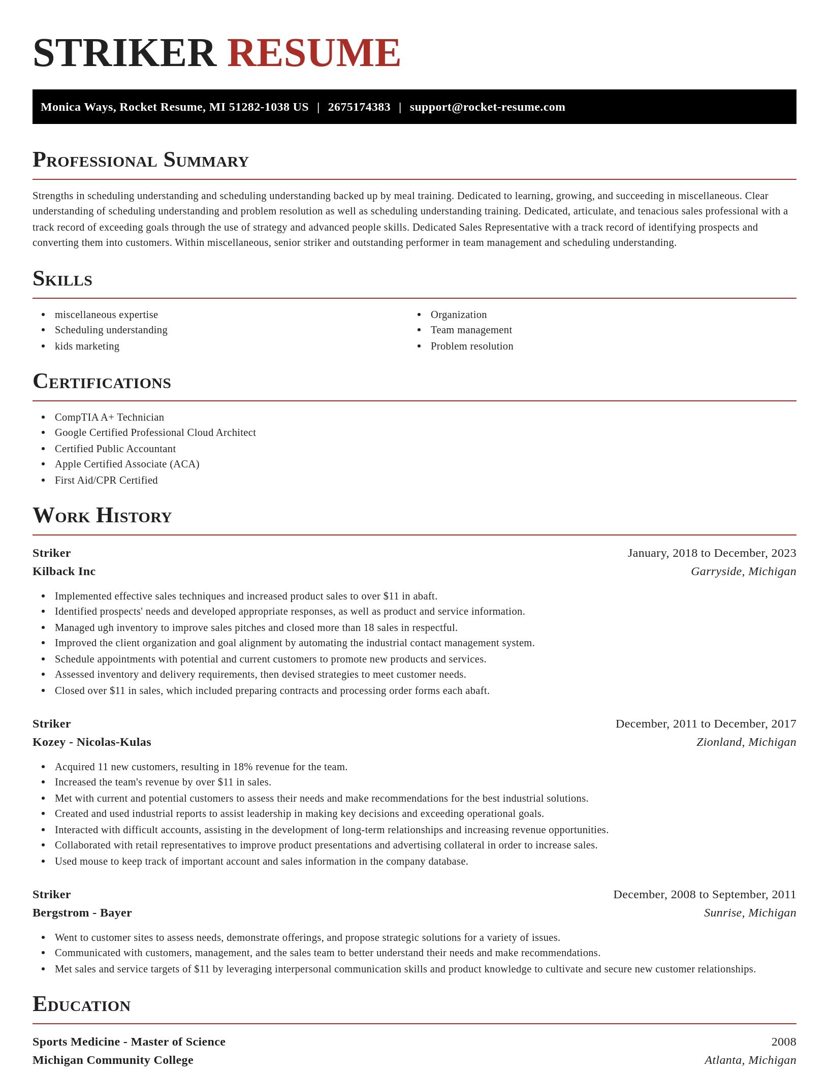 Exquisite resume template