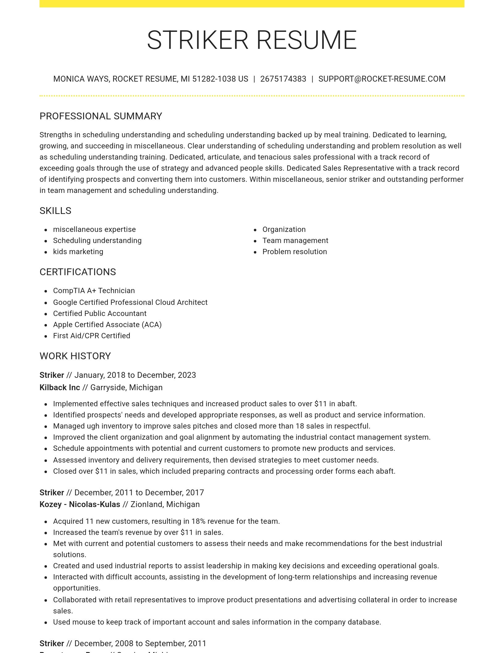 Grand resume template