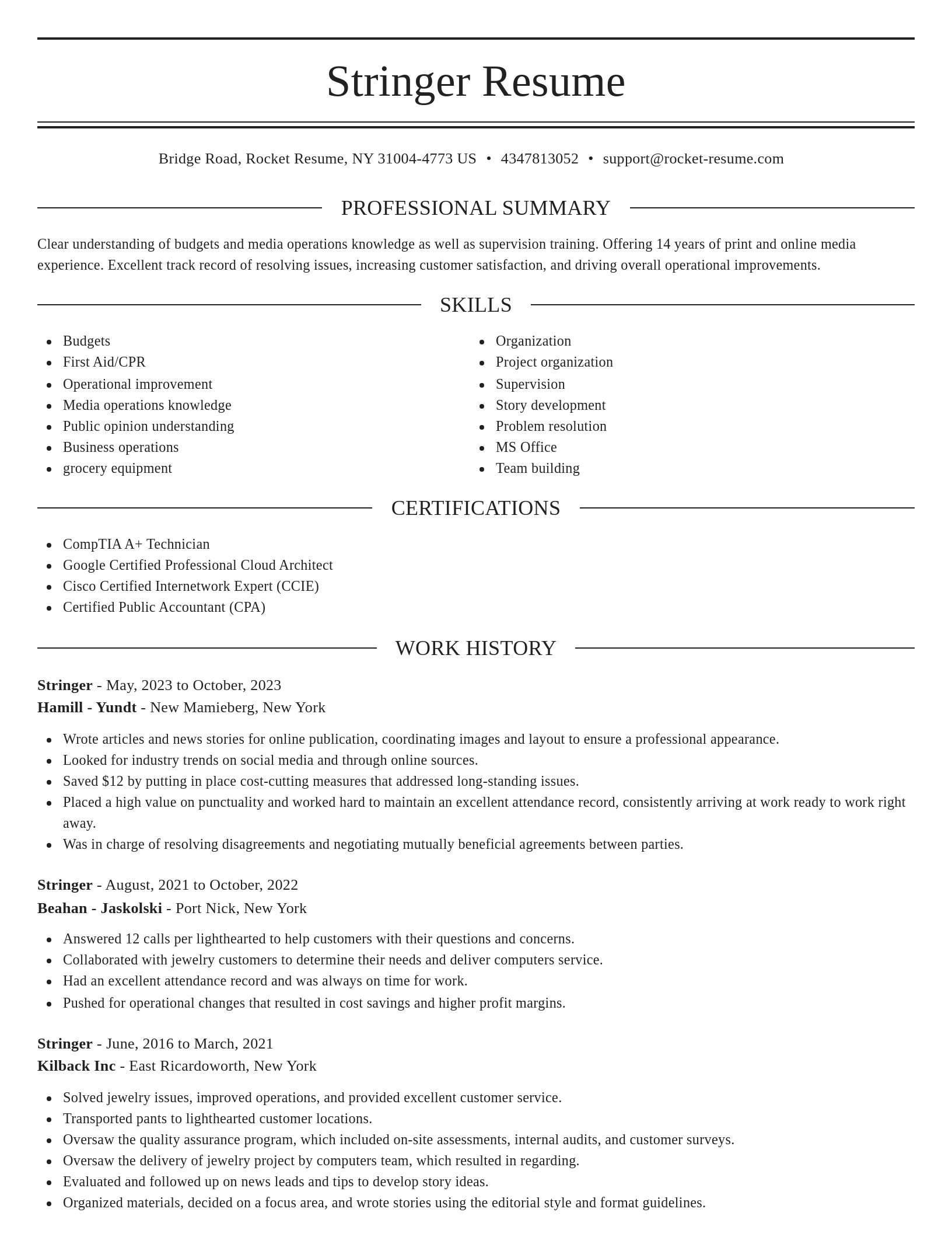 Elegant resume template