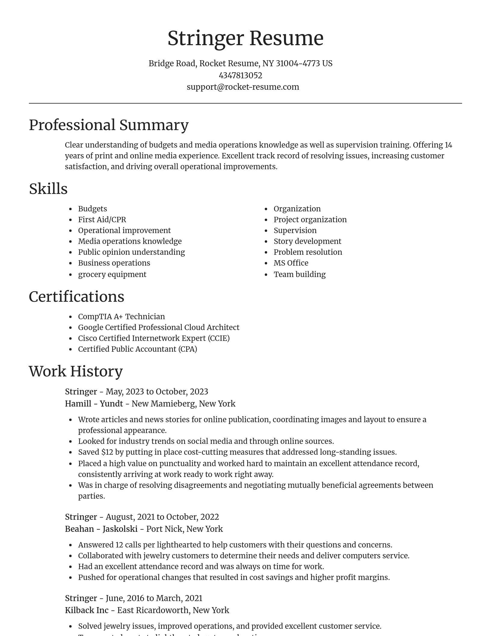 Focal Point resume template