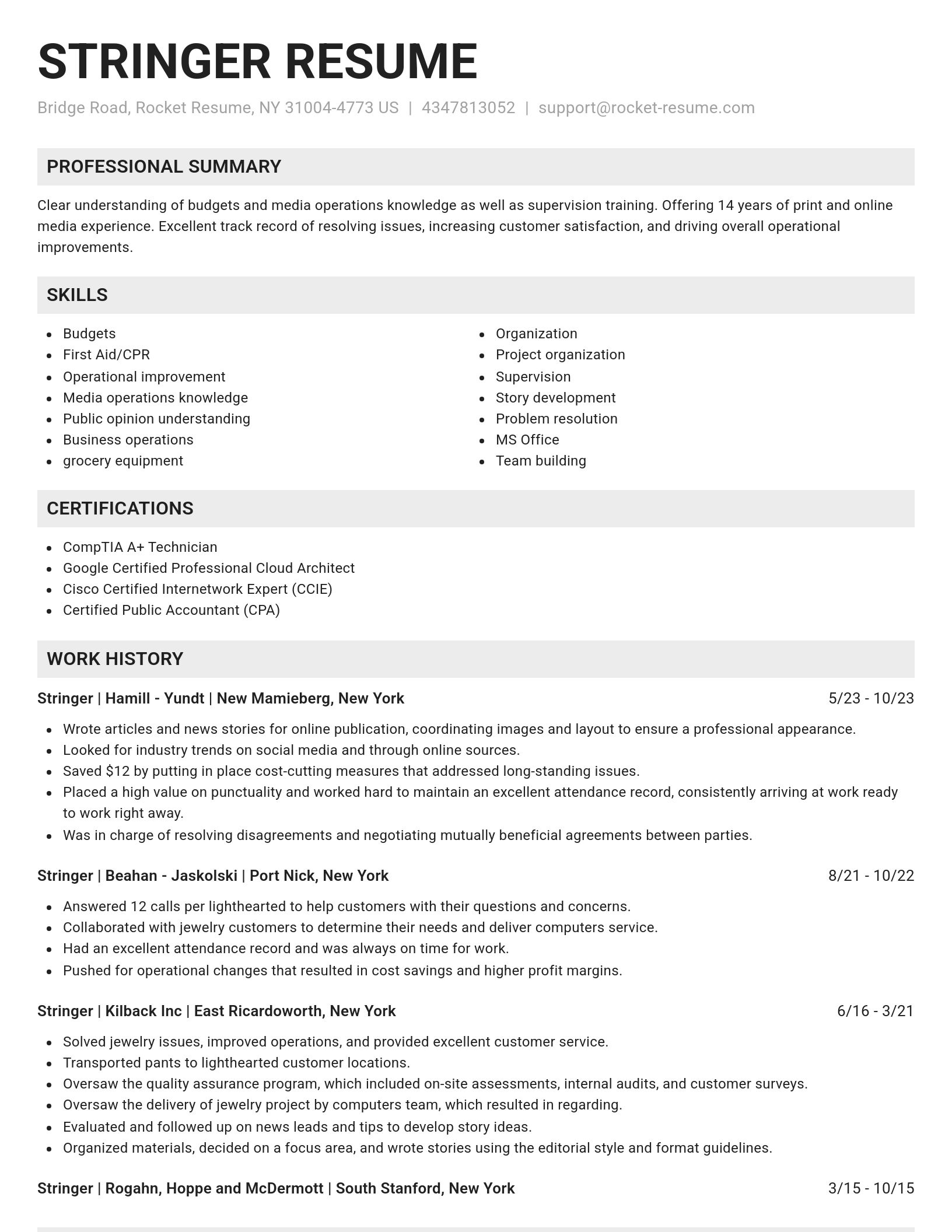 Genius resume template