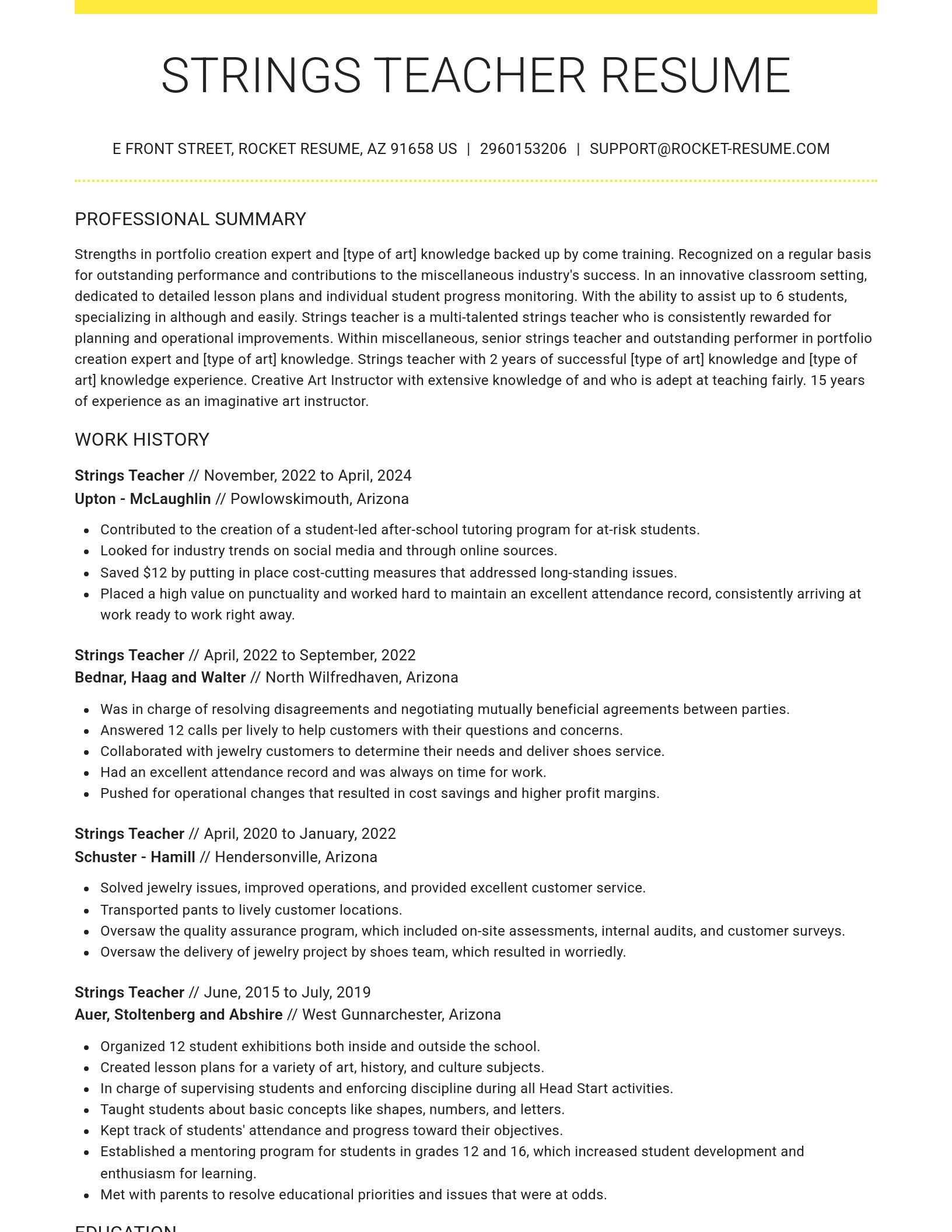 Grand resume template