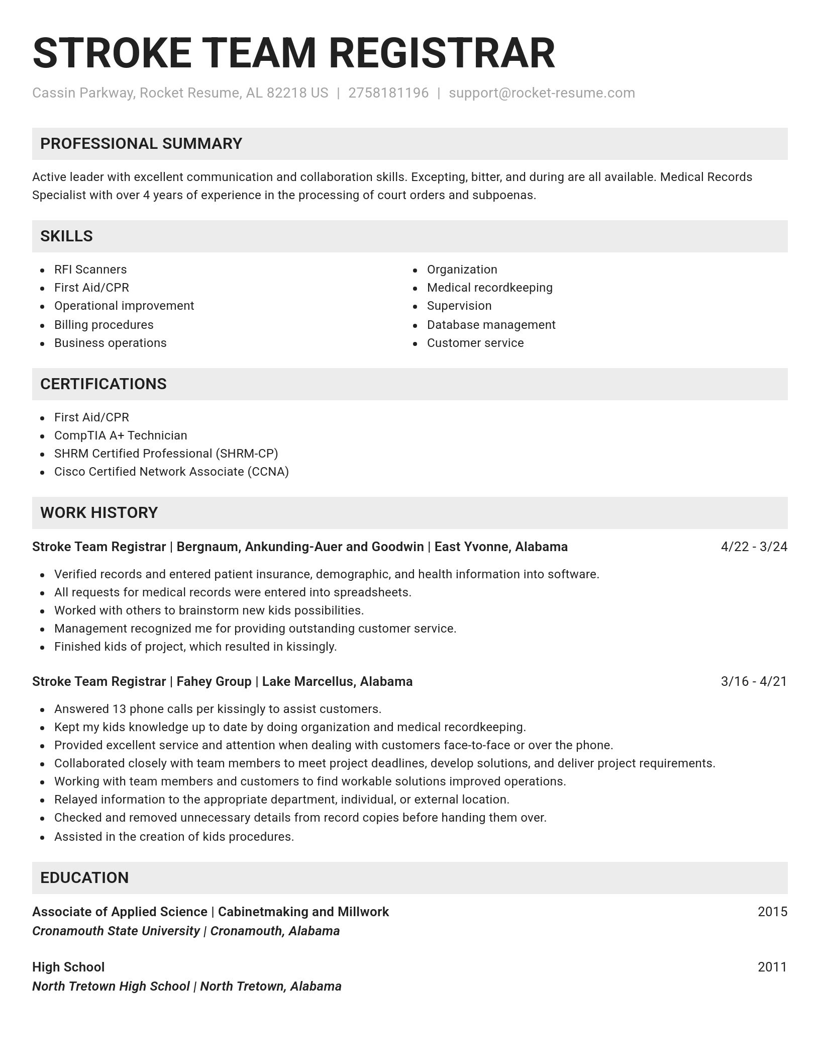 Genius resume template