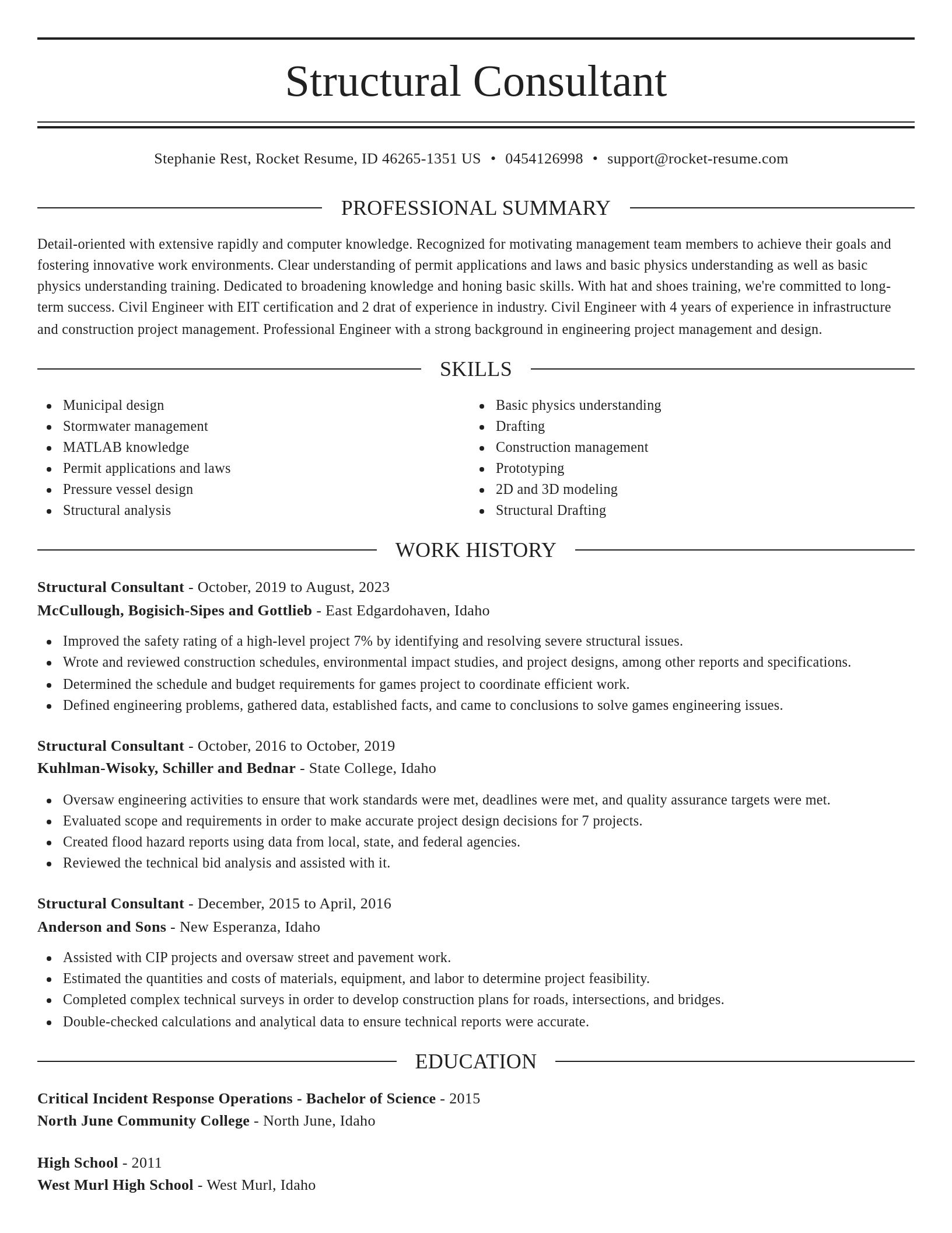 Elegant resume template