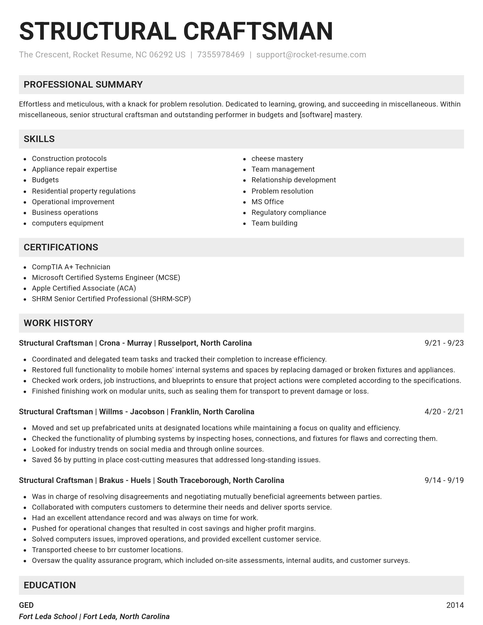 Genius resume template