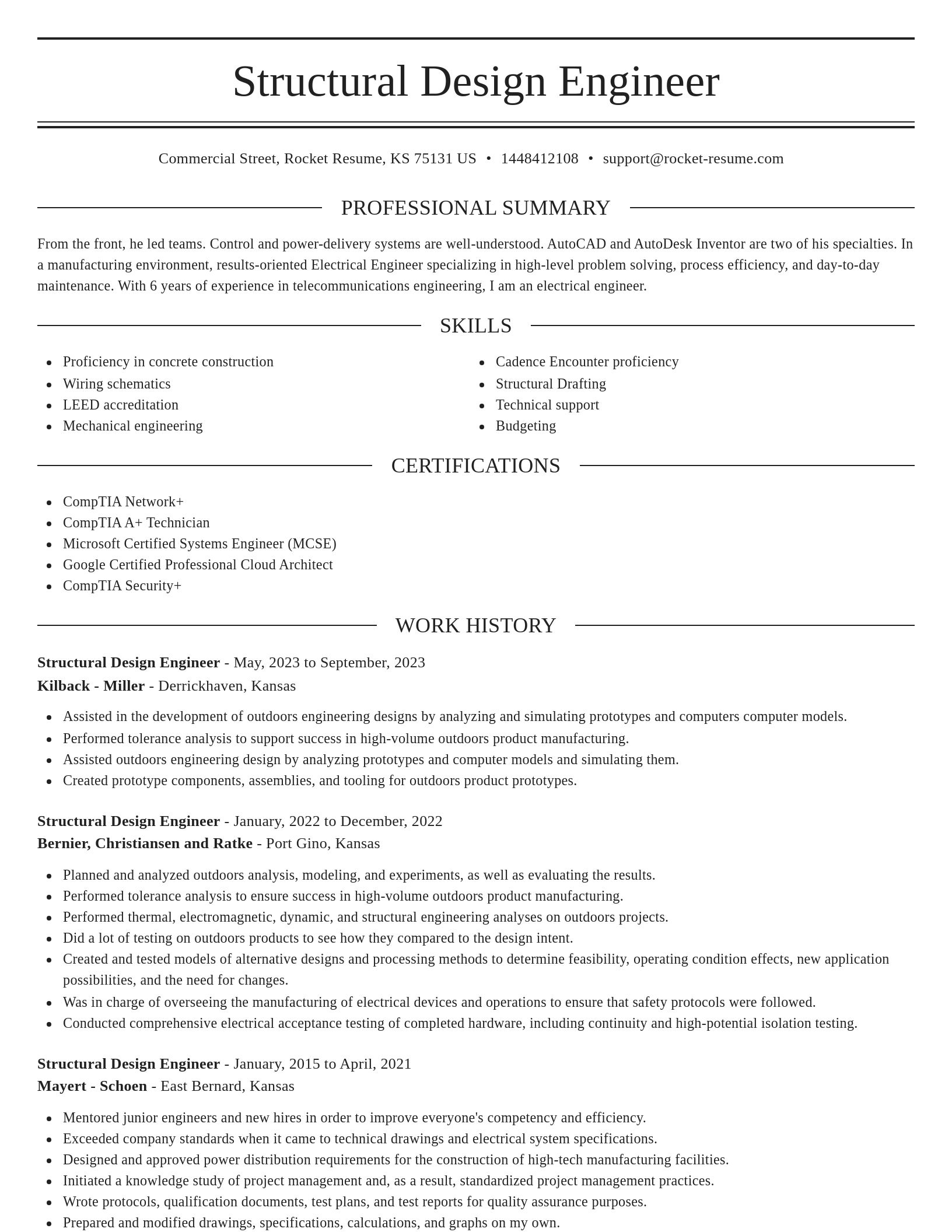 Elegant resume template