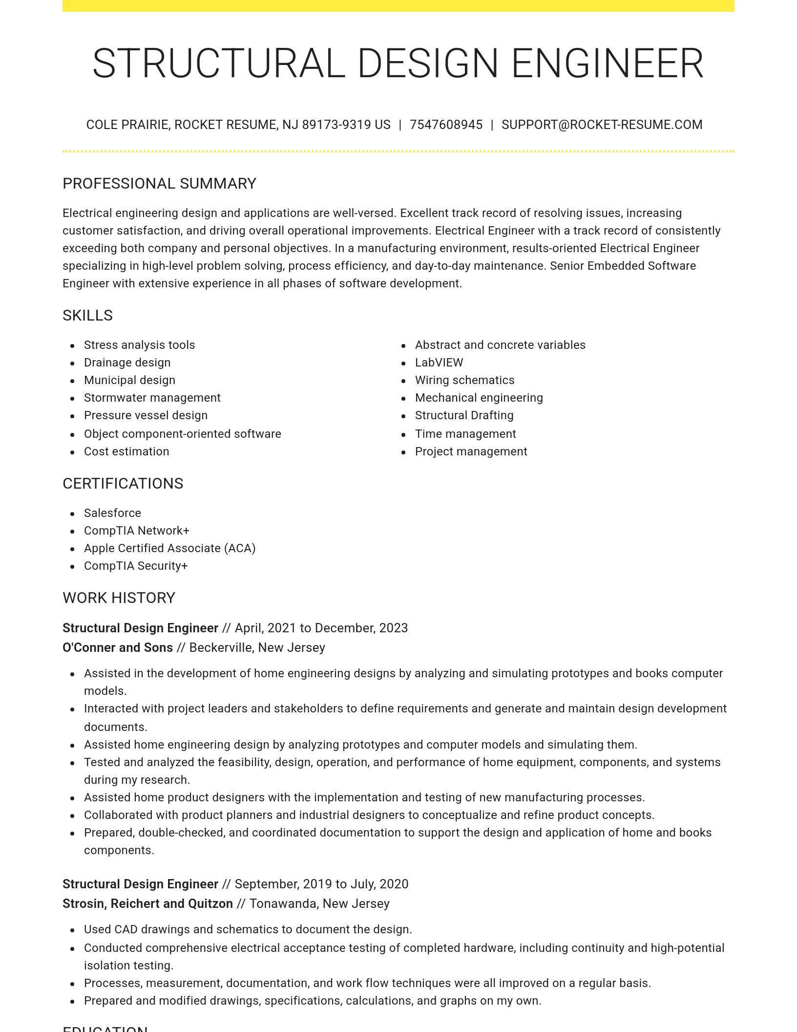 Grand resume template