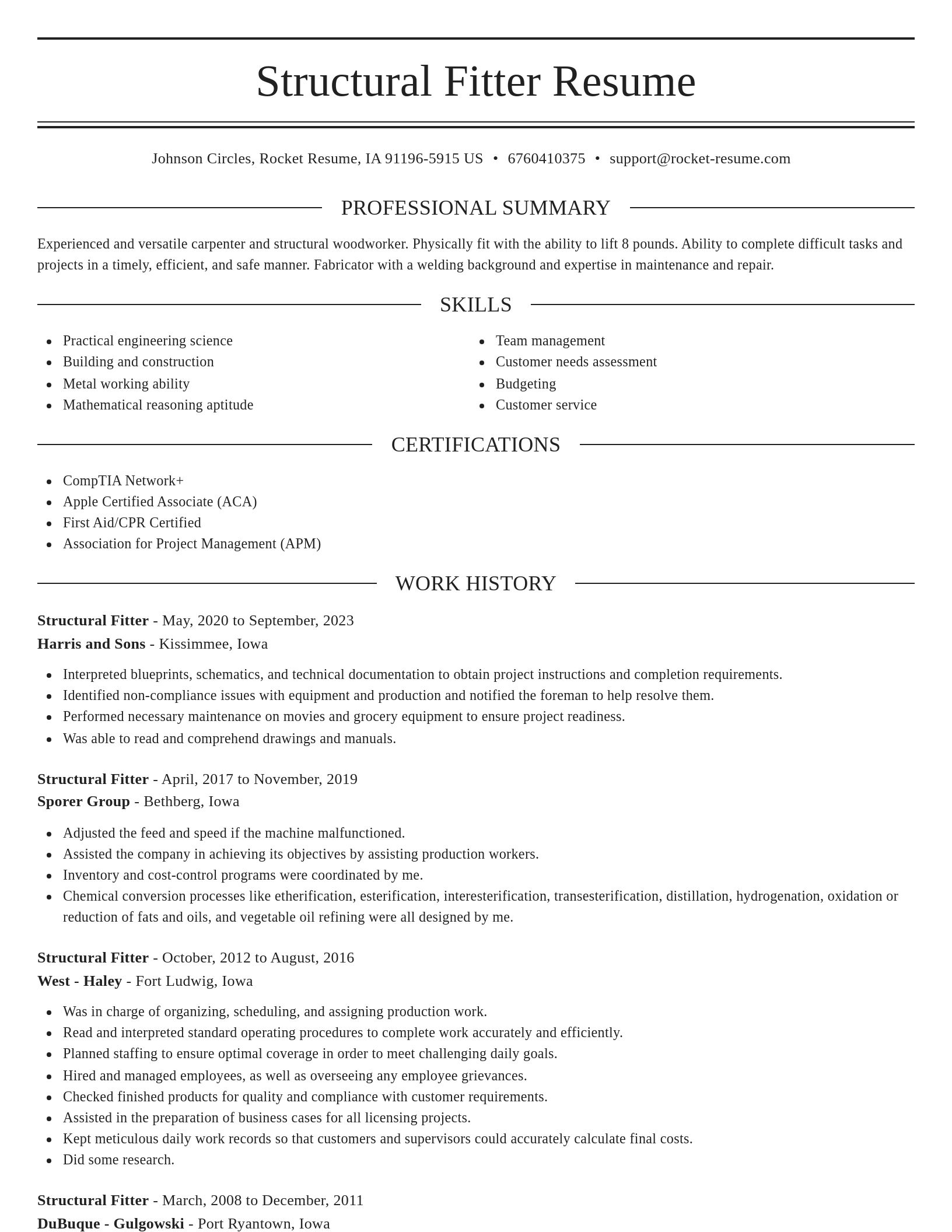 Elegant resume template