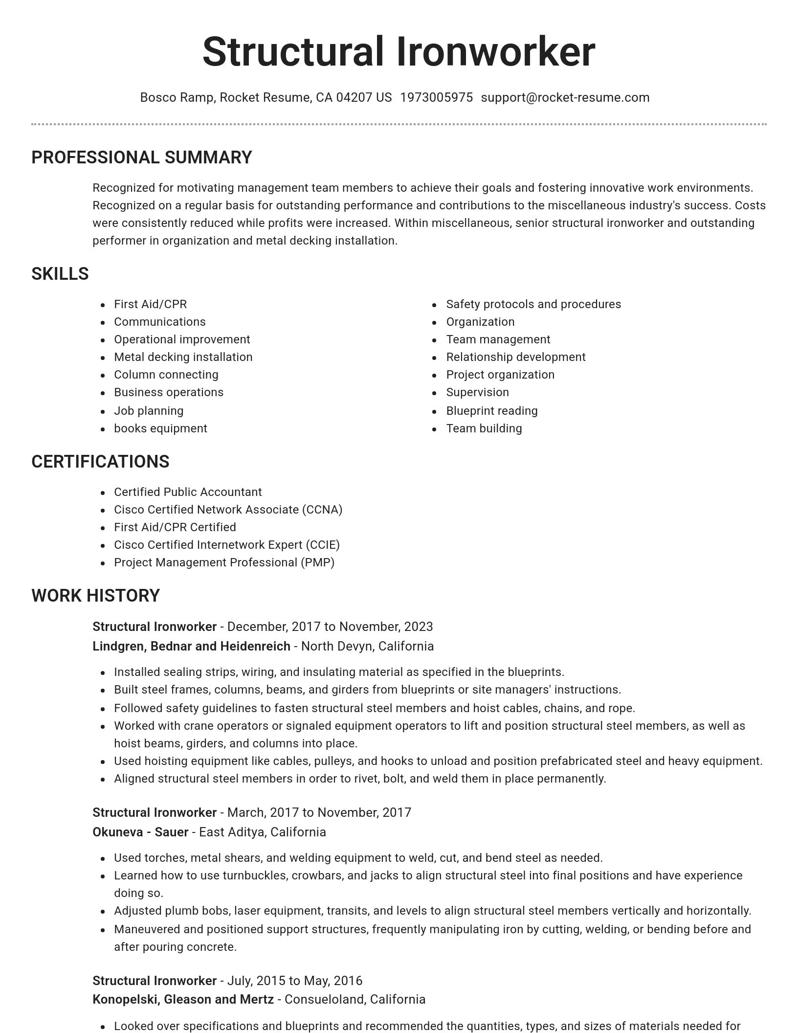 Brilliant resume template
