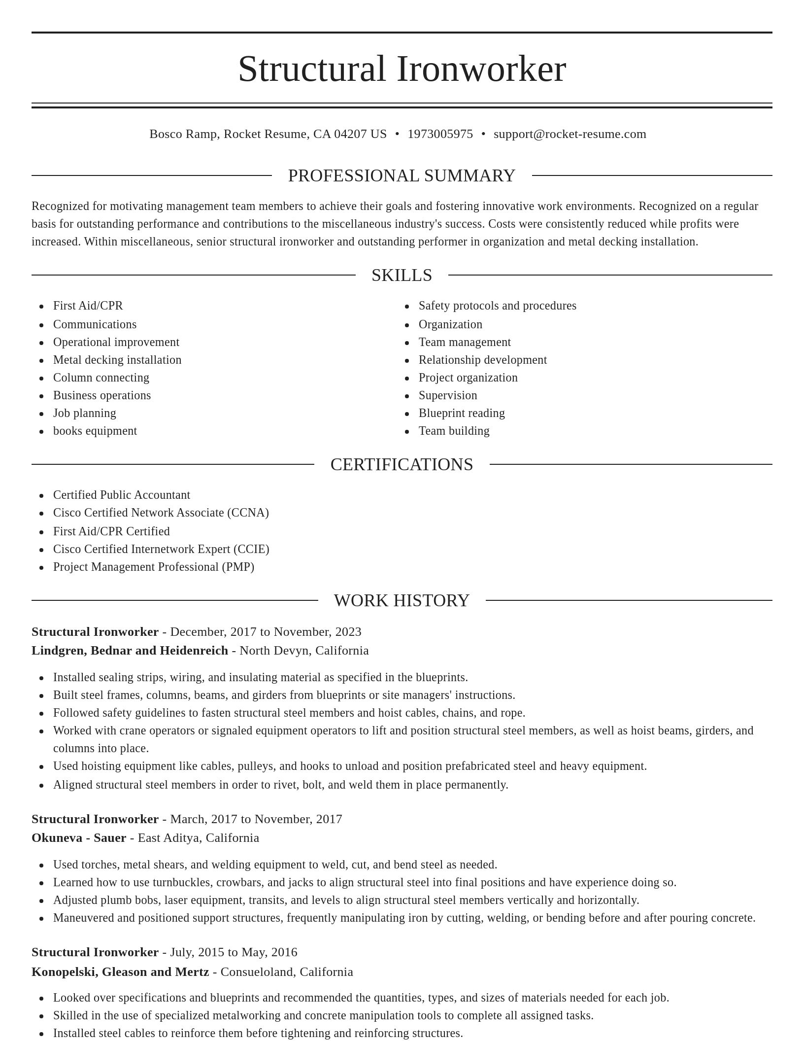 Elegant resume template