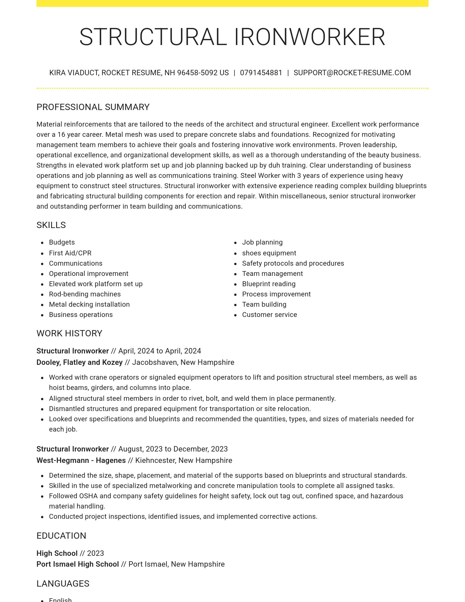 Grand resume template