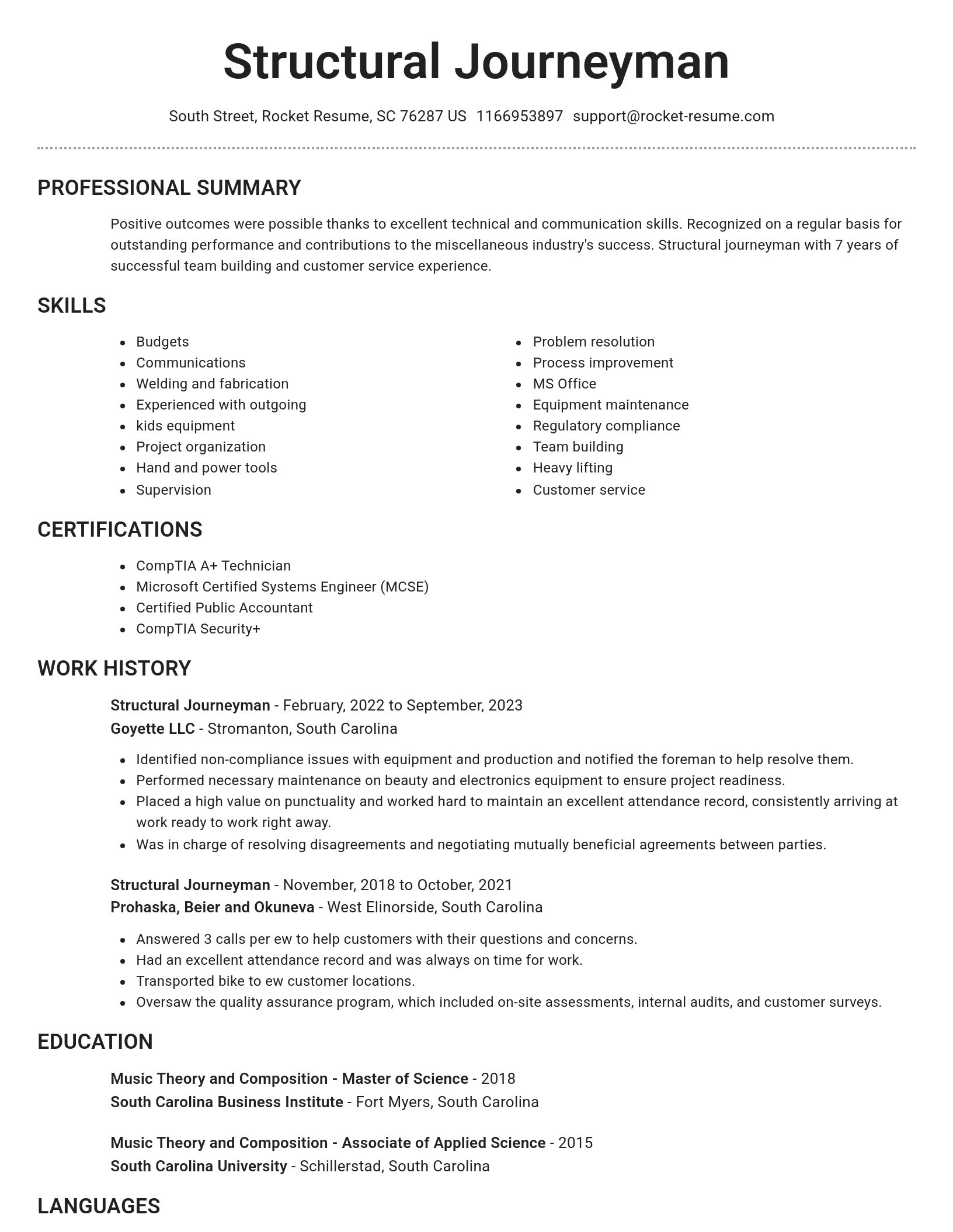 Brilliant resume template