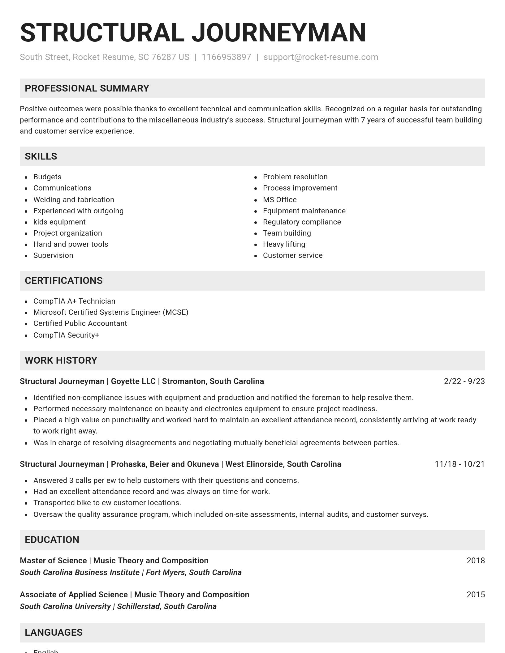 Genius resume template