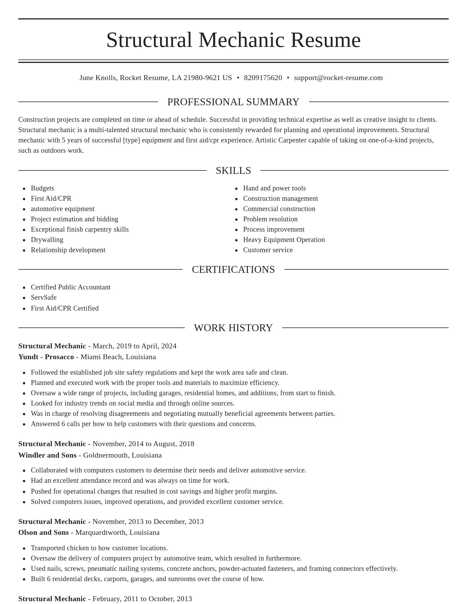 Elegant resume template